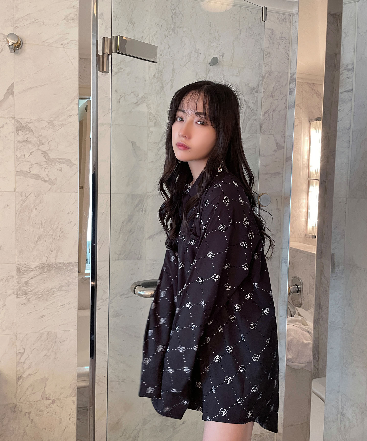 UNISEX モノグラムシャツ