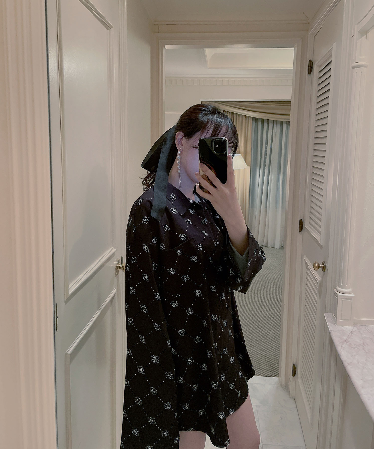 UNISEX モノグラムシャツ