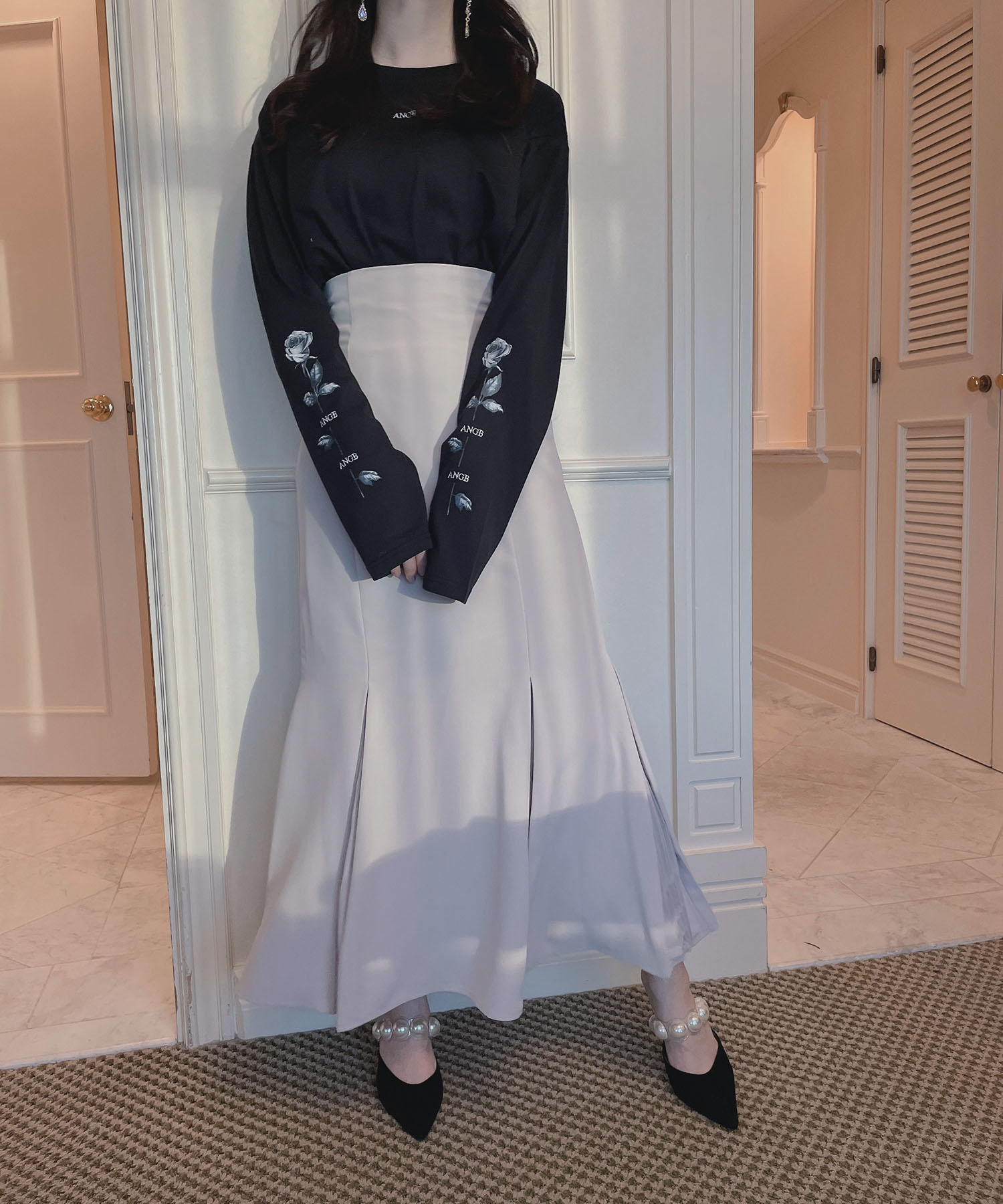 フレアマーメイドスカート