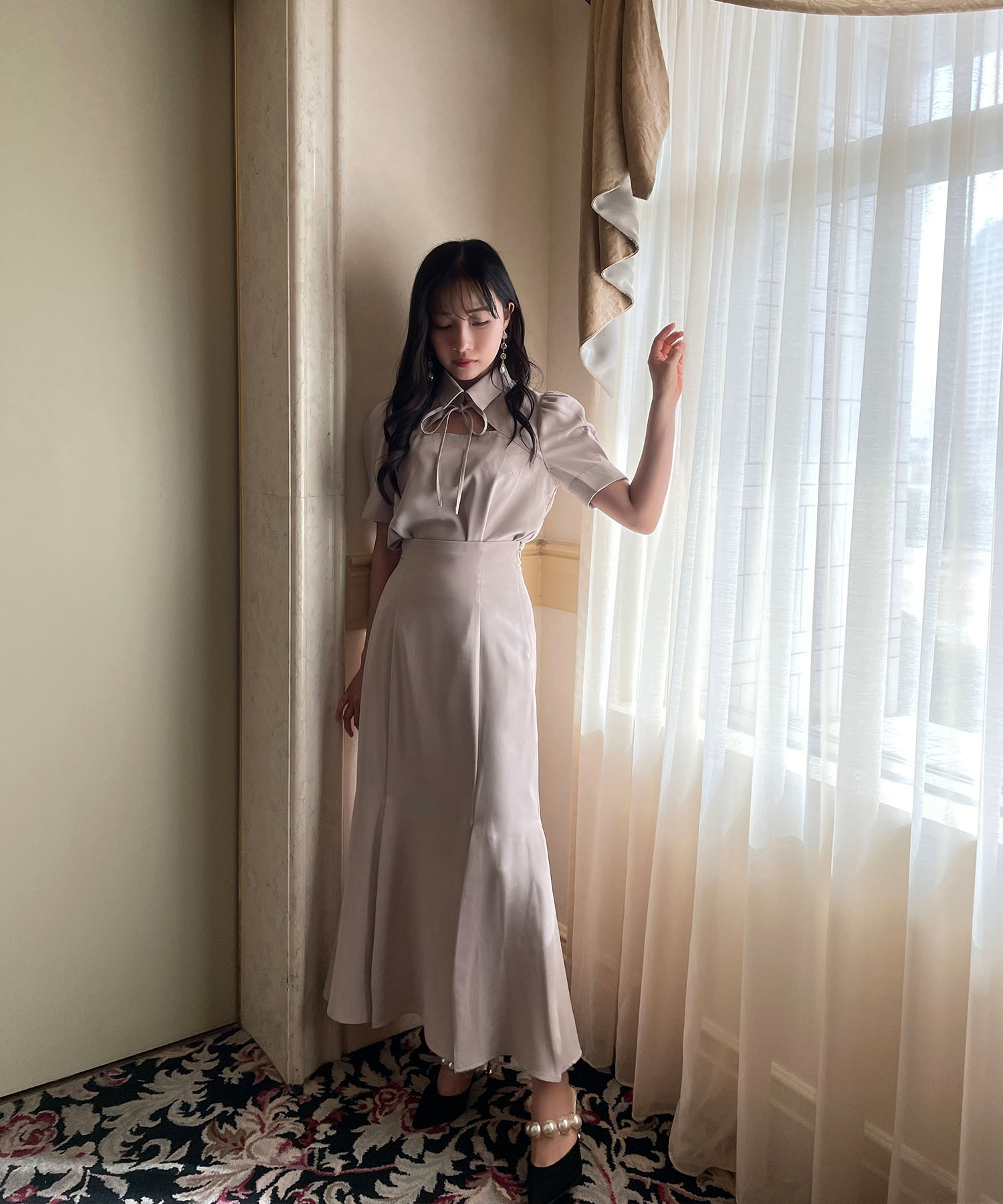 フレアマーメイドスカート