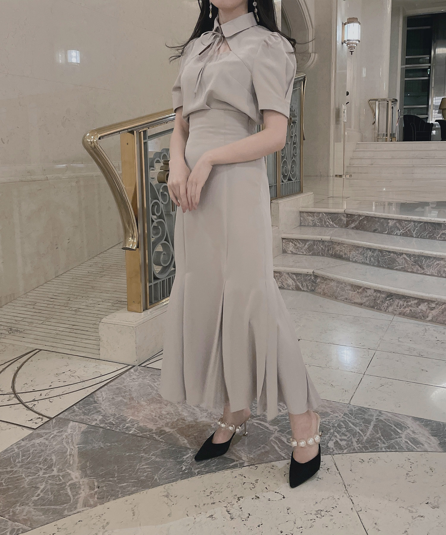 フレアマーメイドスカート