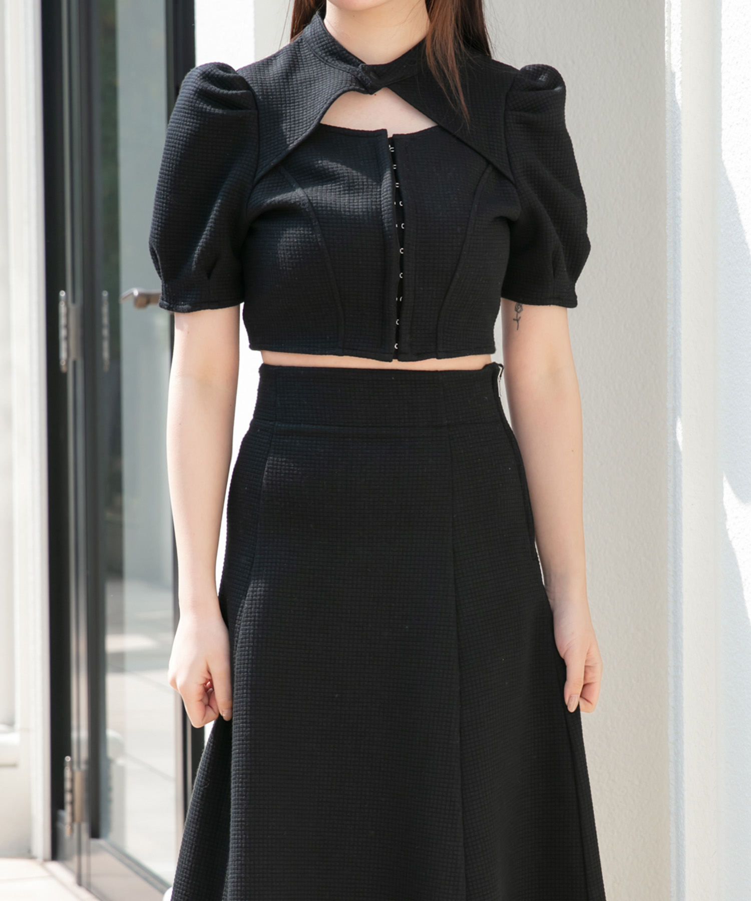 ワッフルデザイントップス