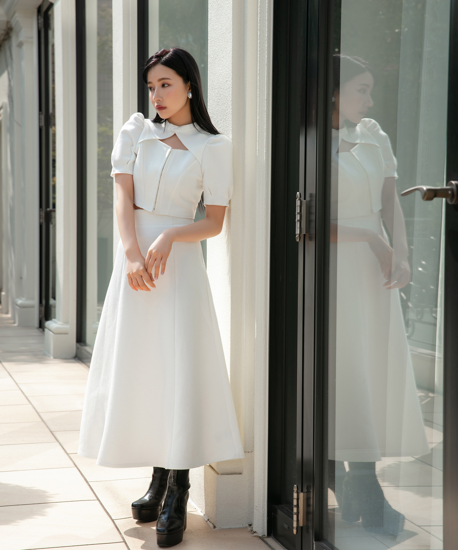 ワッフルデザイントップス