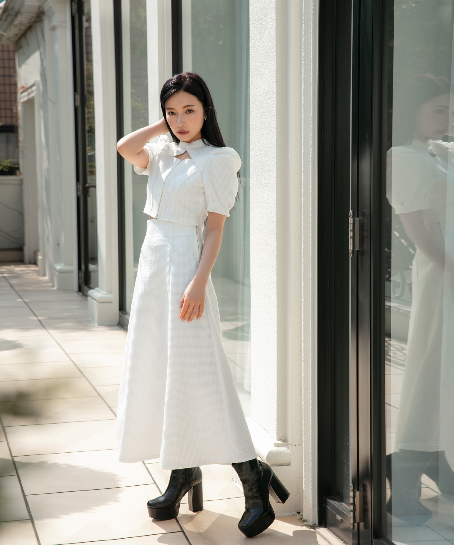 ワッフルデザイントップス