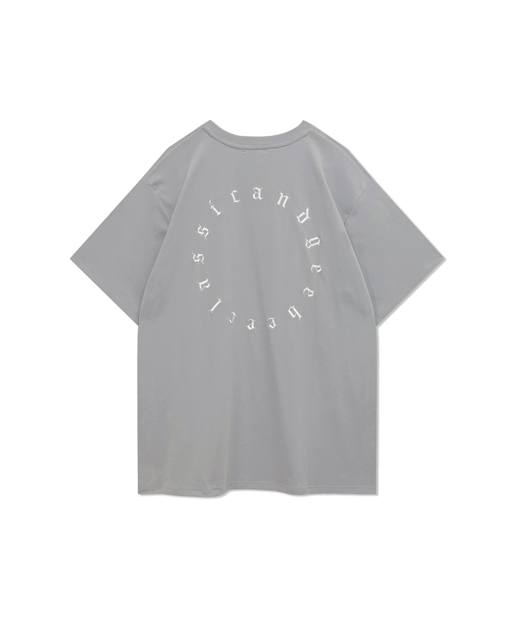 UNISEXサークルエンブロイダリーTシャツ