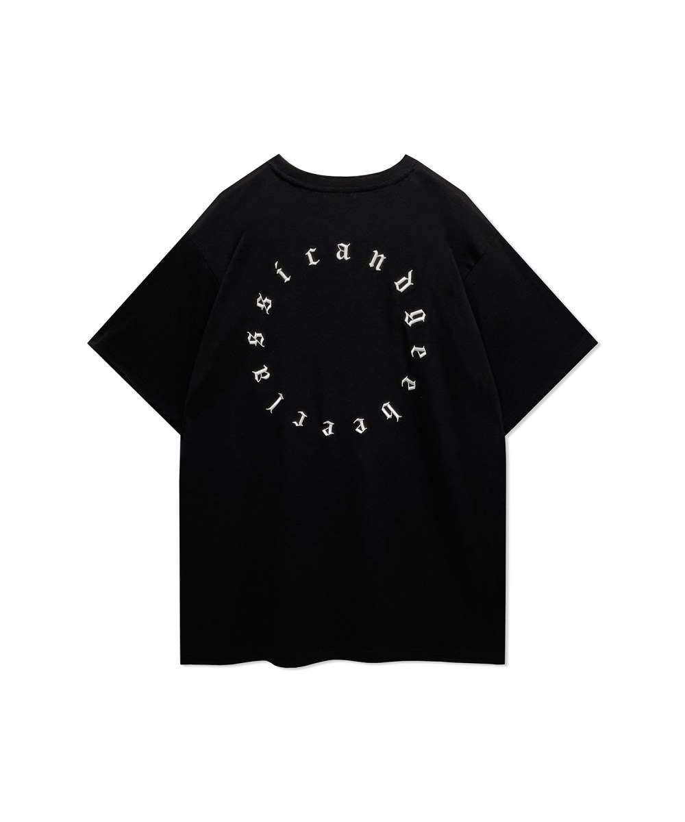 UNISEXサークルエンブロイダリーTシャツ