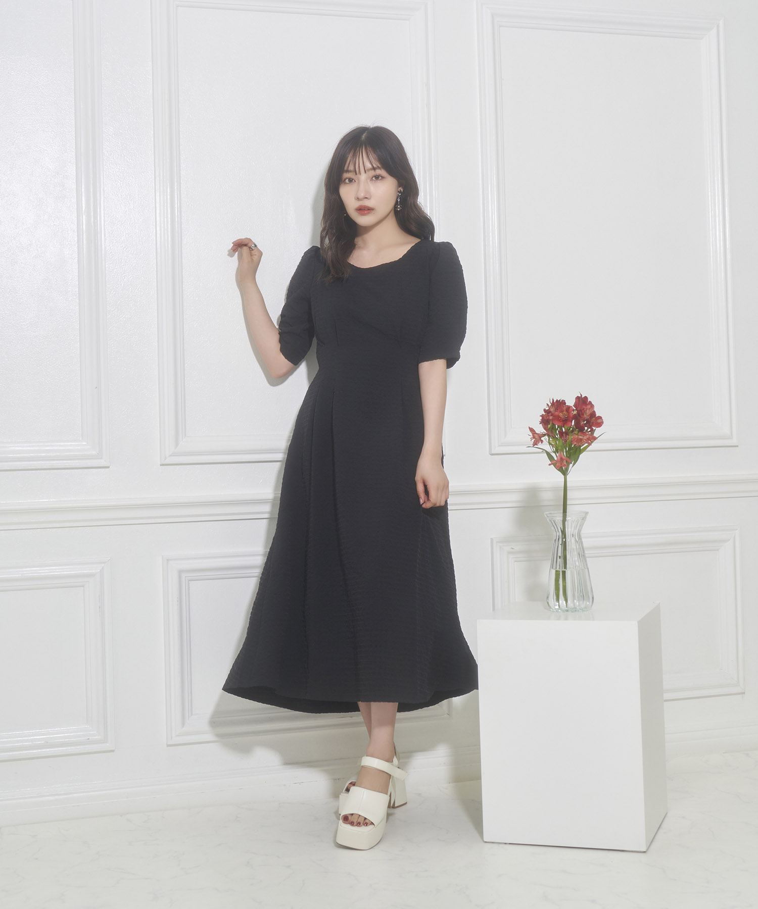 Y's BORN PRODUCT] COTTON TWILL FRONT POCKET DRESS – THE SHOP