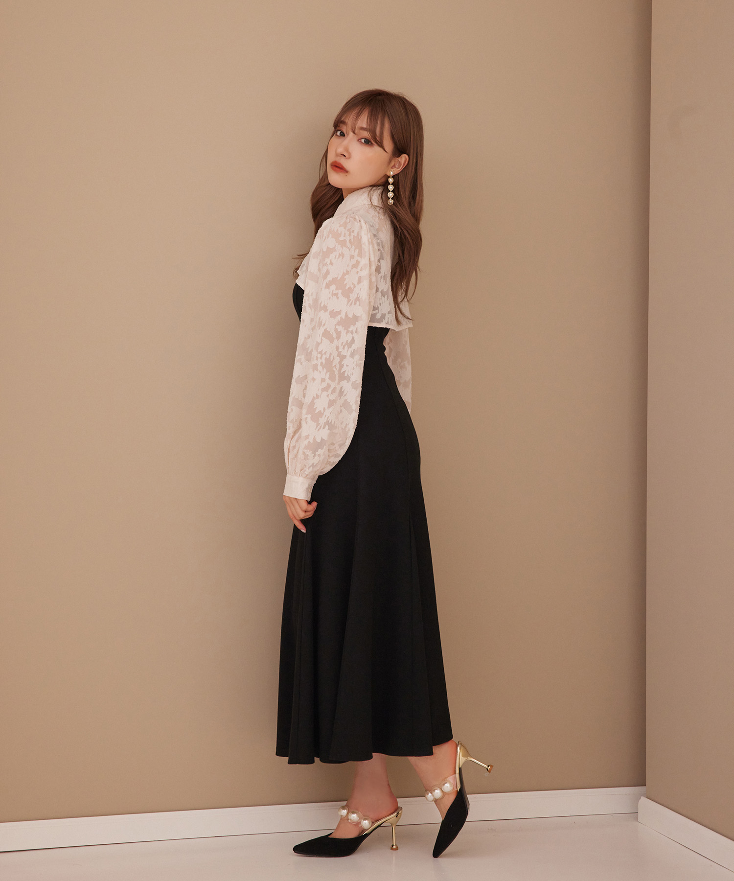 シャツキャミワンピセット