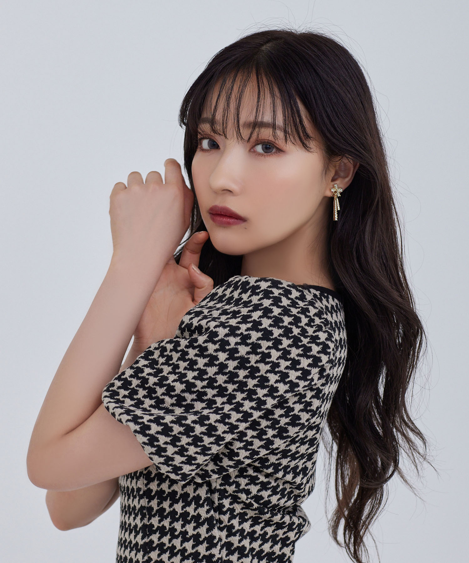 SELECTリボンビジューイヤリング