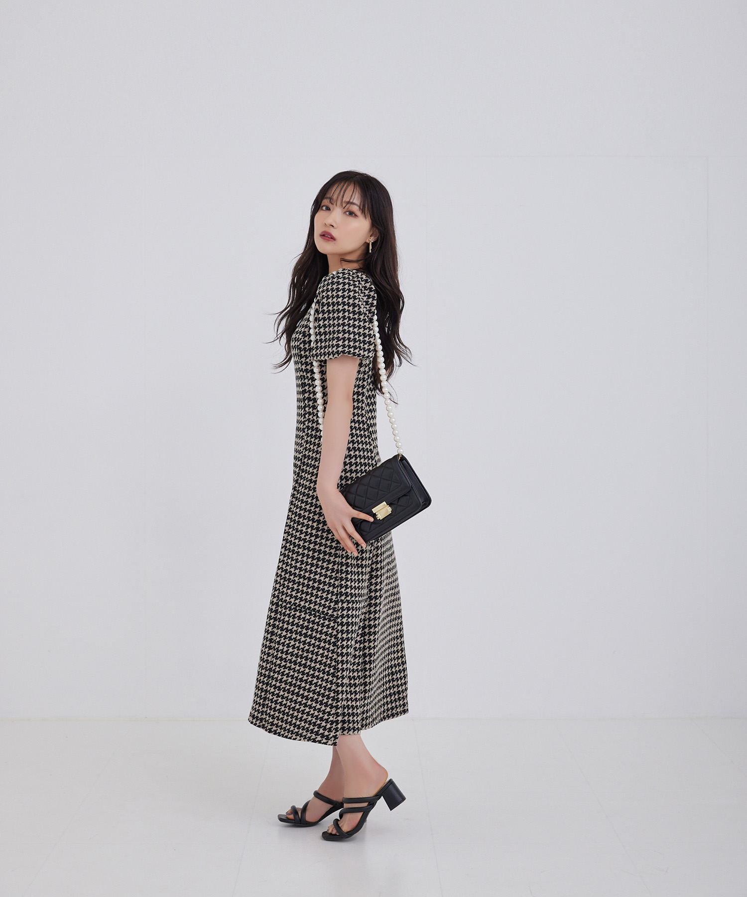 SELECTリボンビジューイヤリング