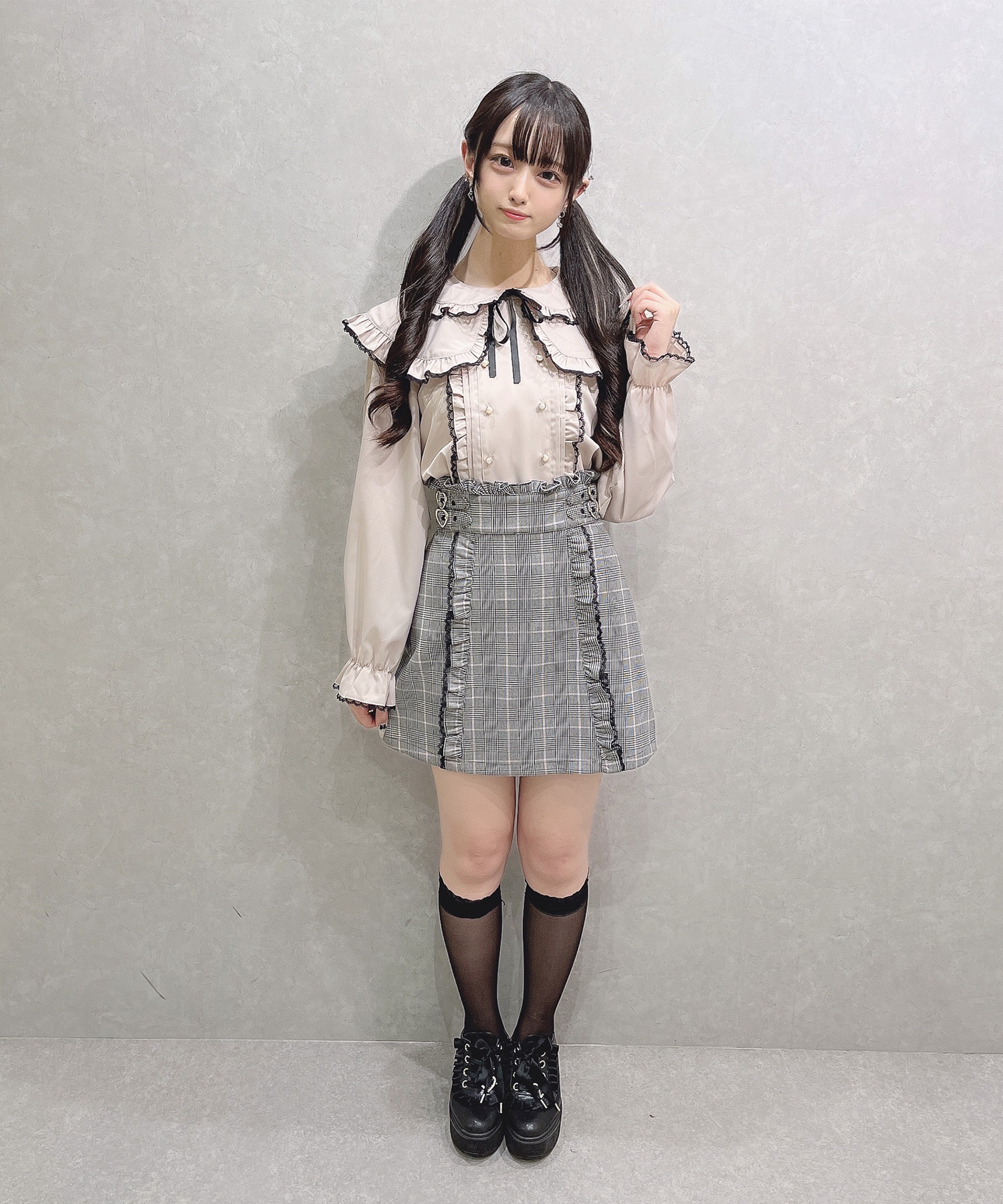 サイドベルト台形スカート