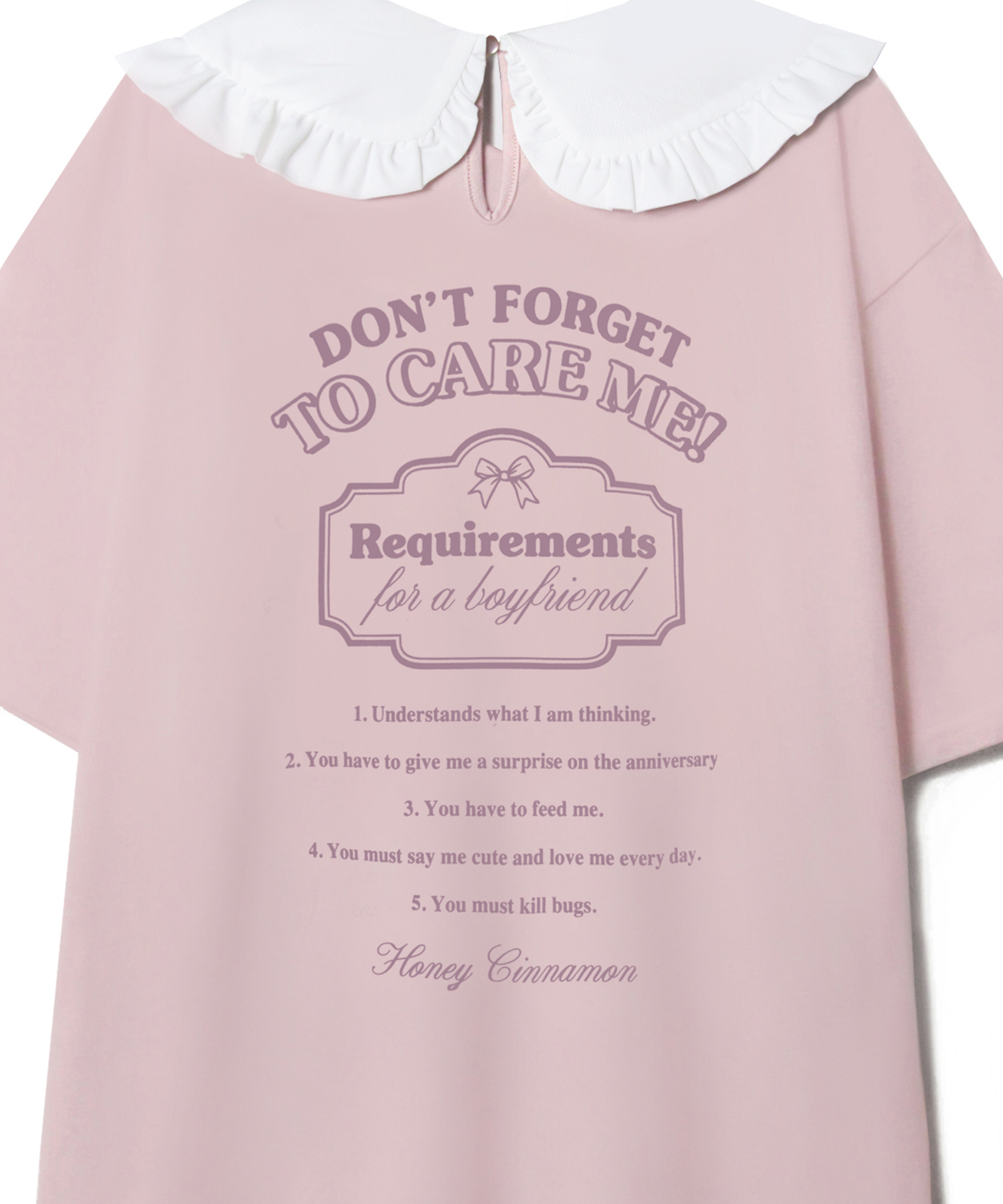 ガーターハニー衿付きTシャツ