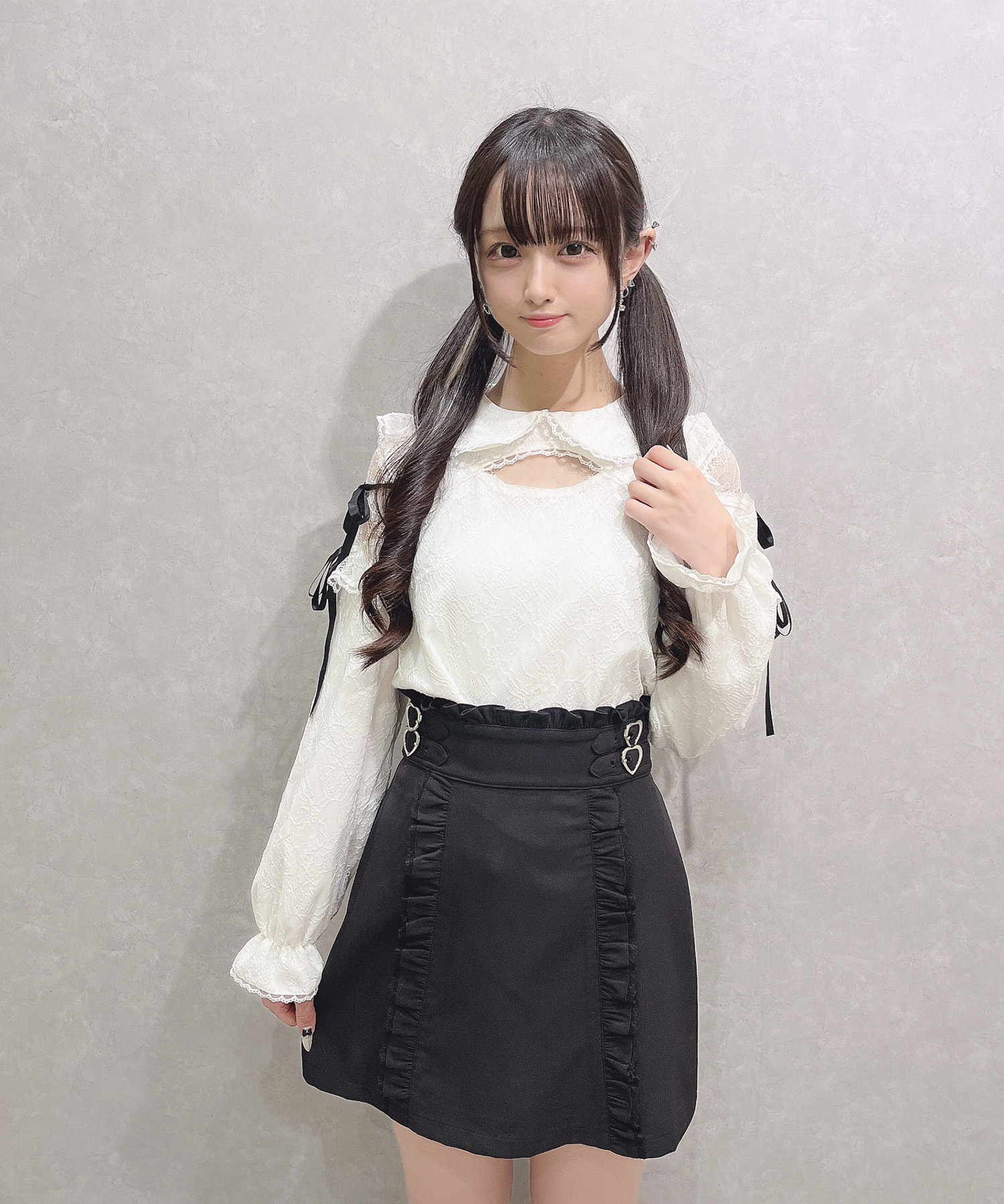 サイドベルト台形スカート