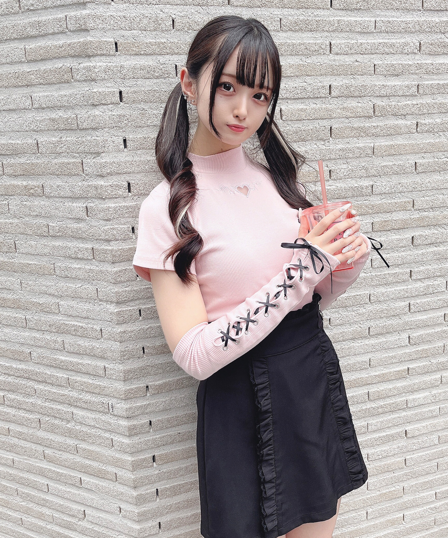 サイドベルト台形スカート