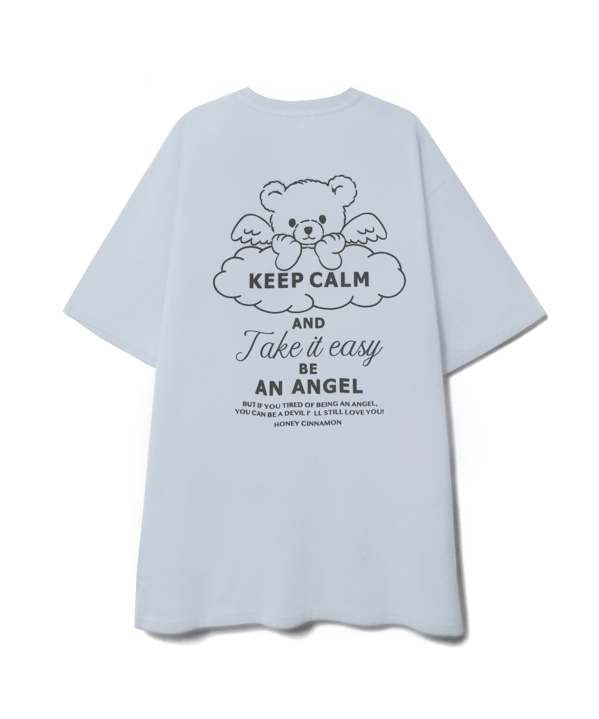 フロントアップリケシナモンTシャツ