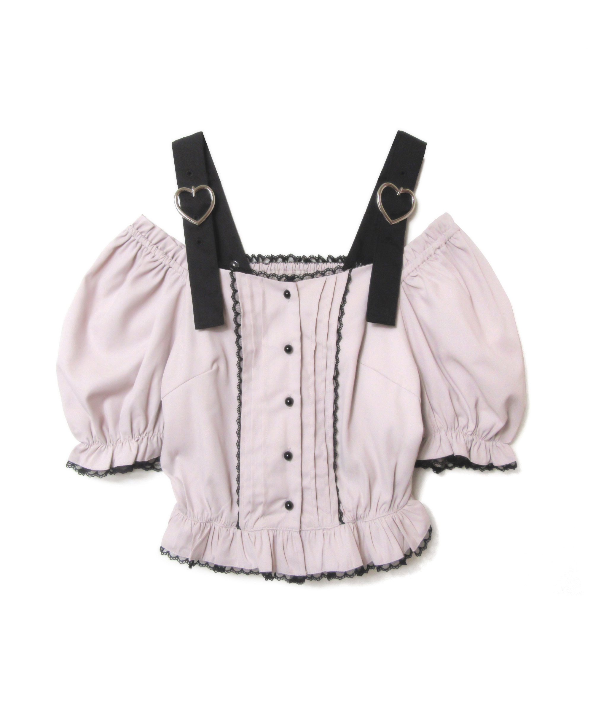 肩ベルトブラウス