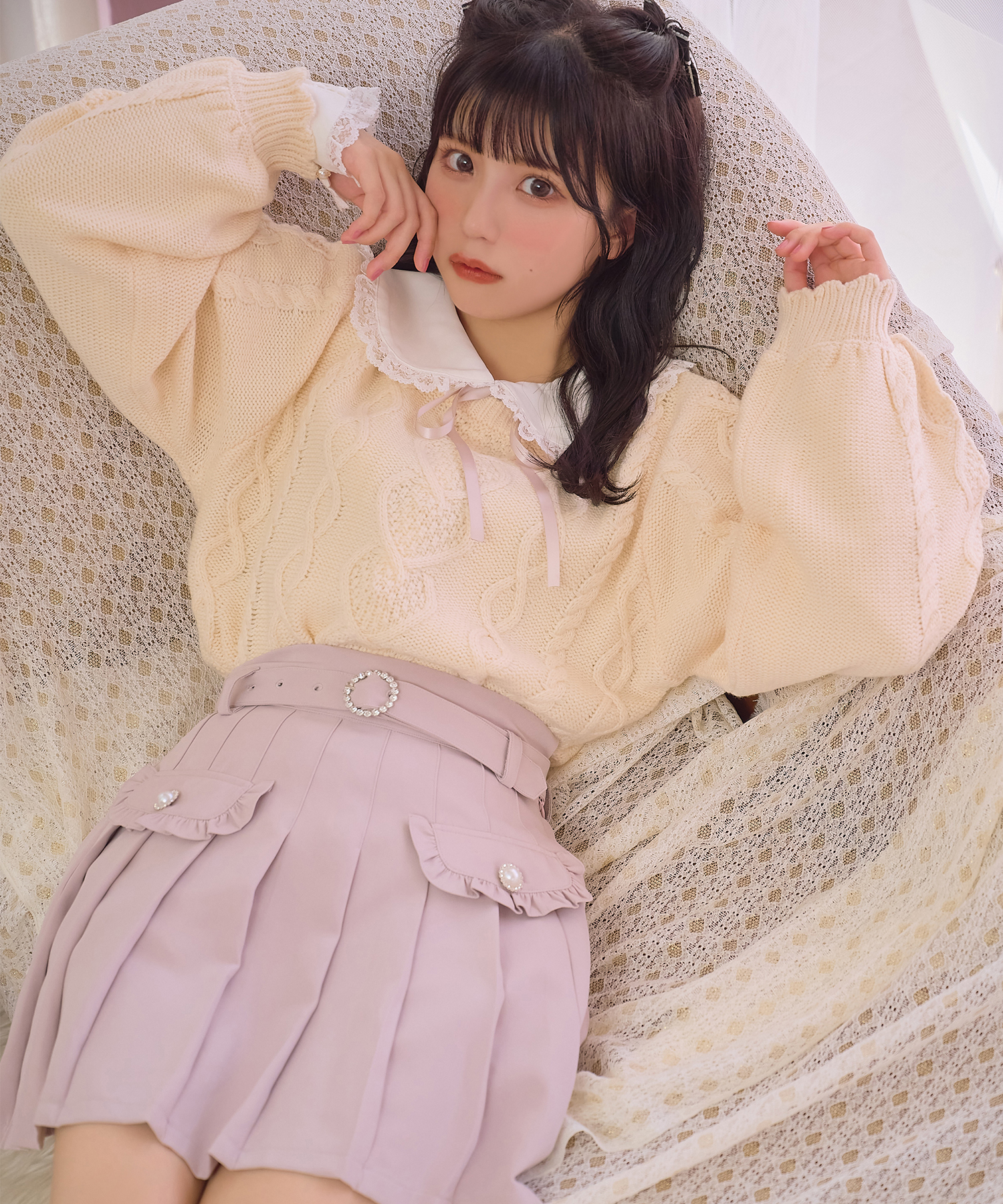 付け衿ハートケーブルニット – BUNNY APARTMENT