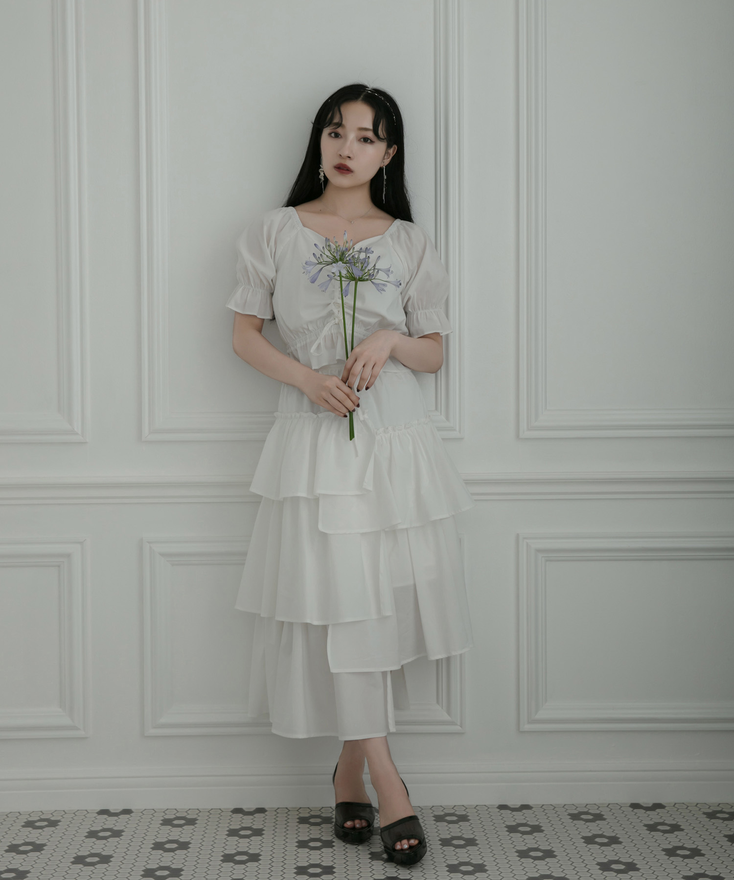 ギャザーリボントップスSET