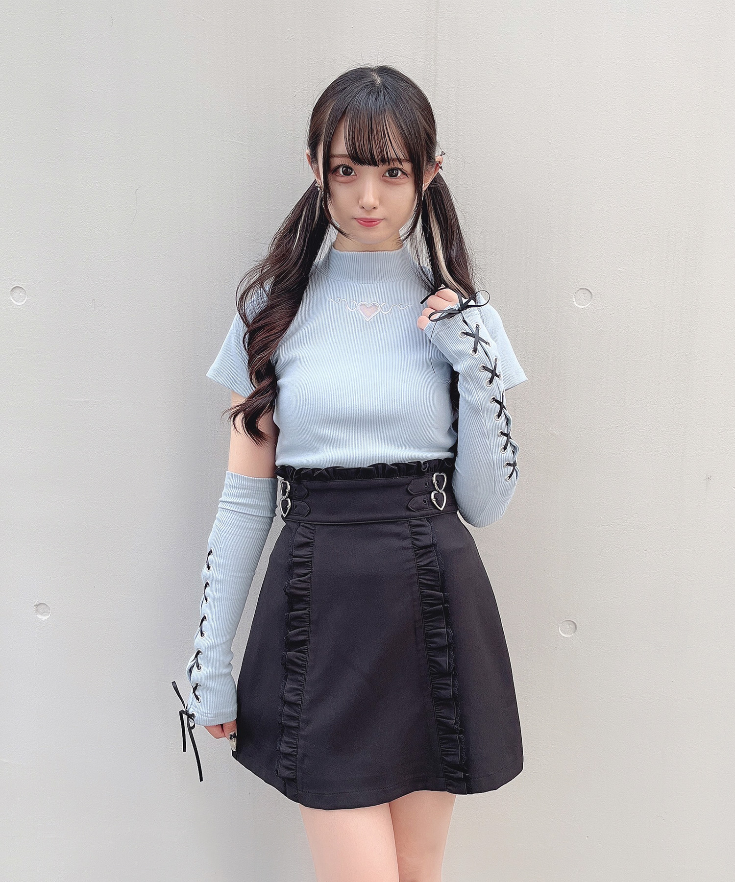 サイドベルト台形スカート