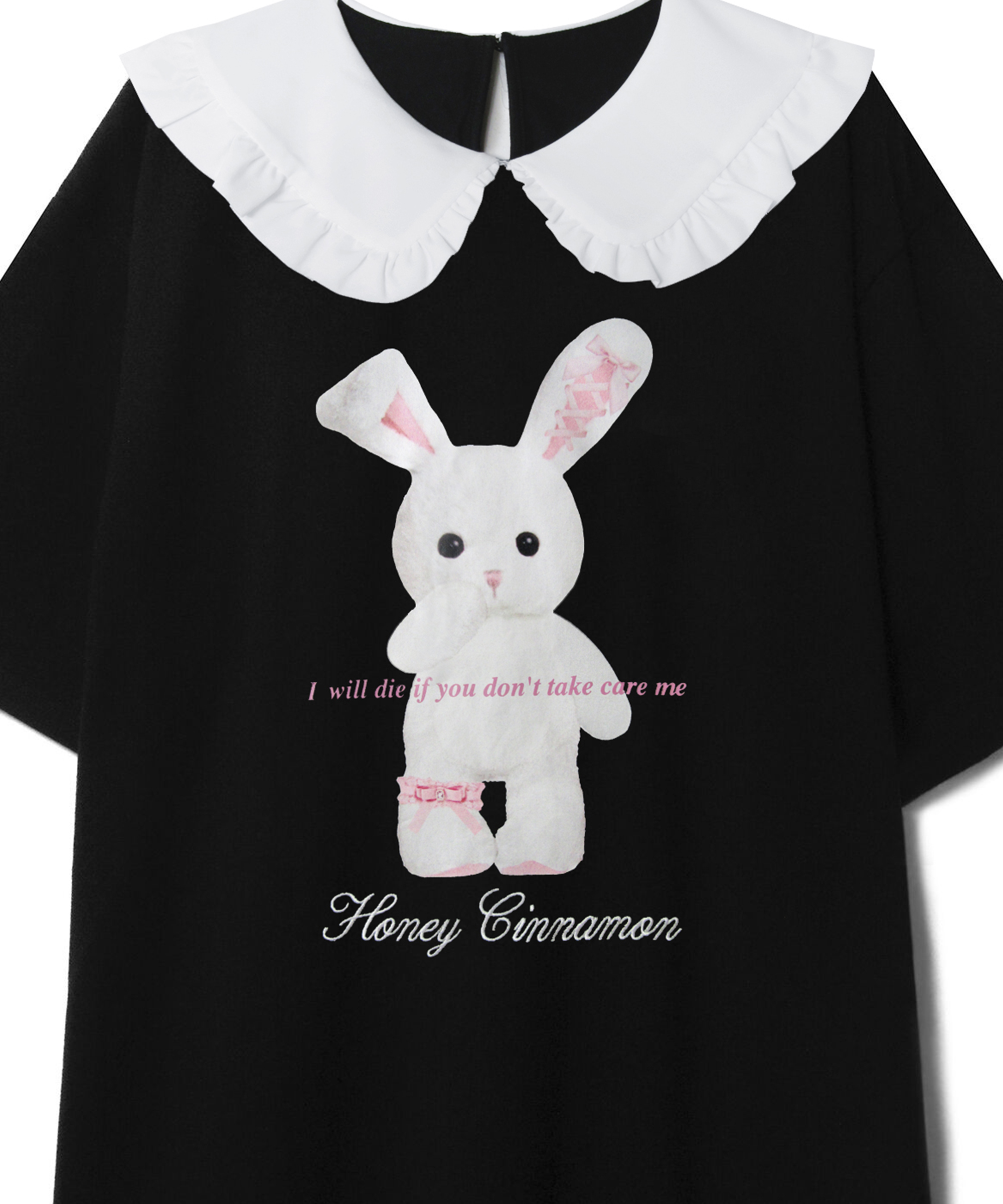 ガーターハニー衿付きTシャツ