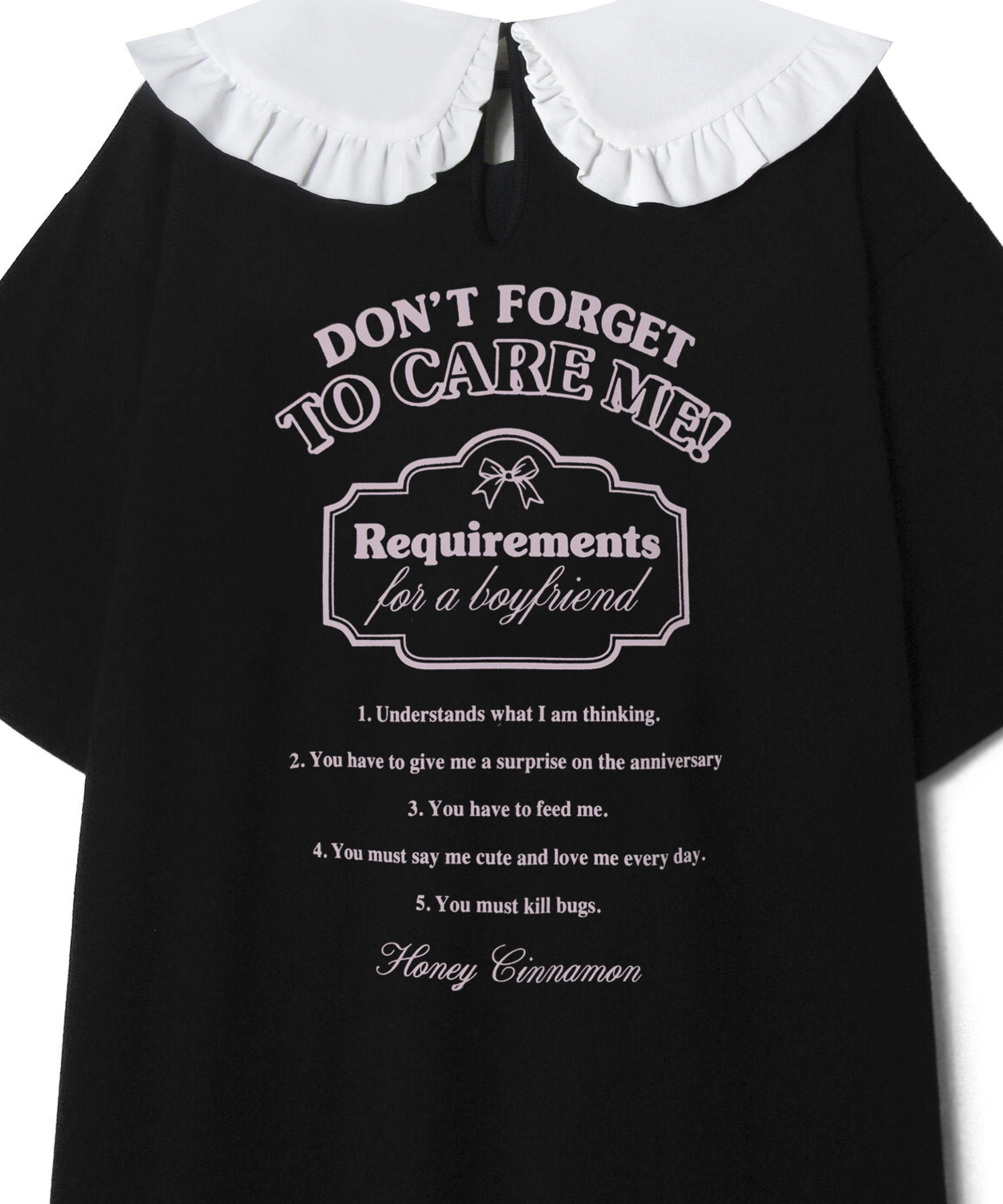 ガーターハニー衿付きTシャツ