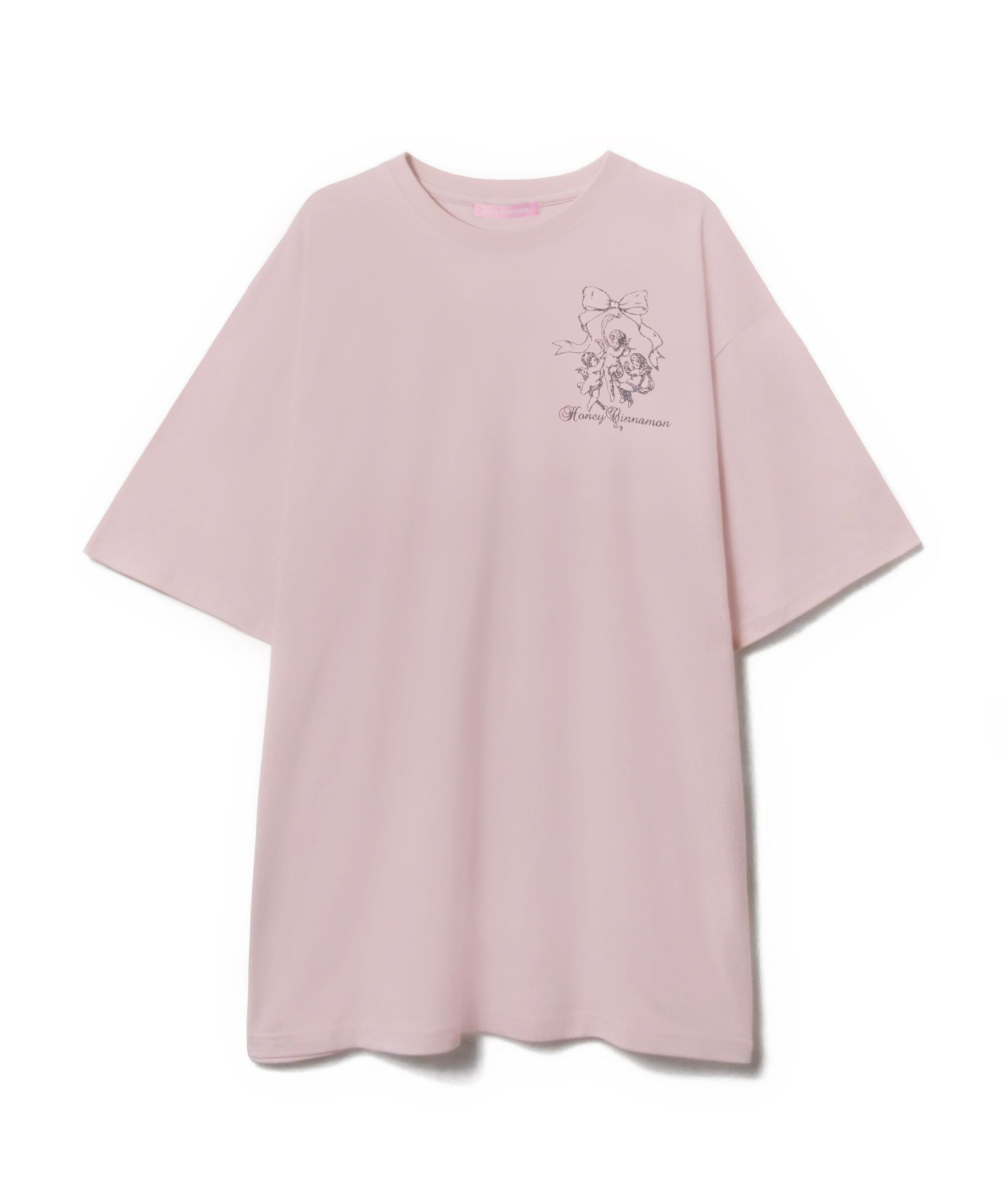 エンジェルリボンラメプリントTシャツ