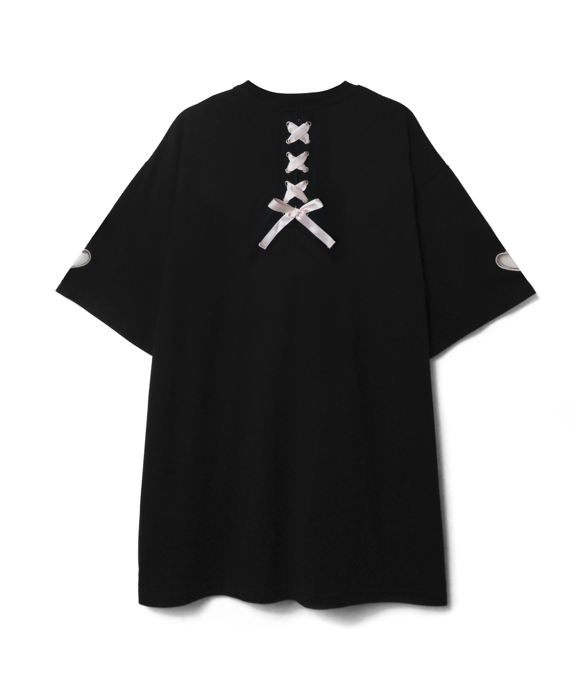 バックレースアップハニーTシャツ