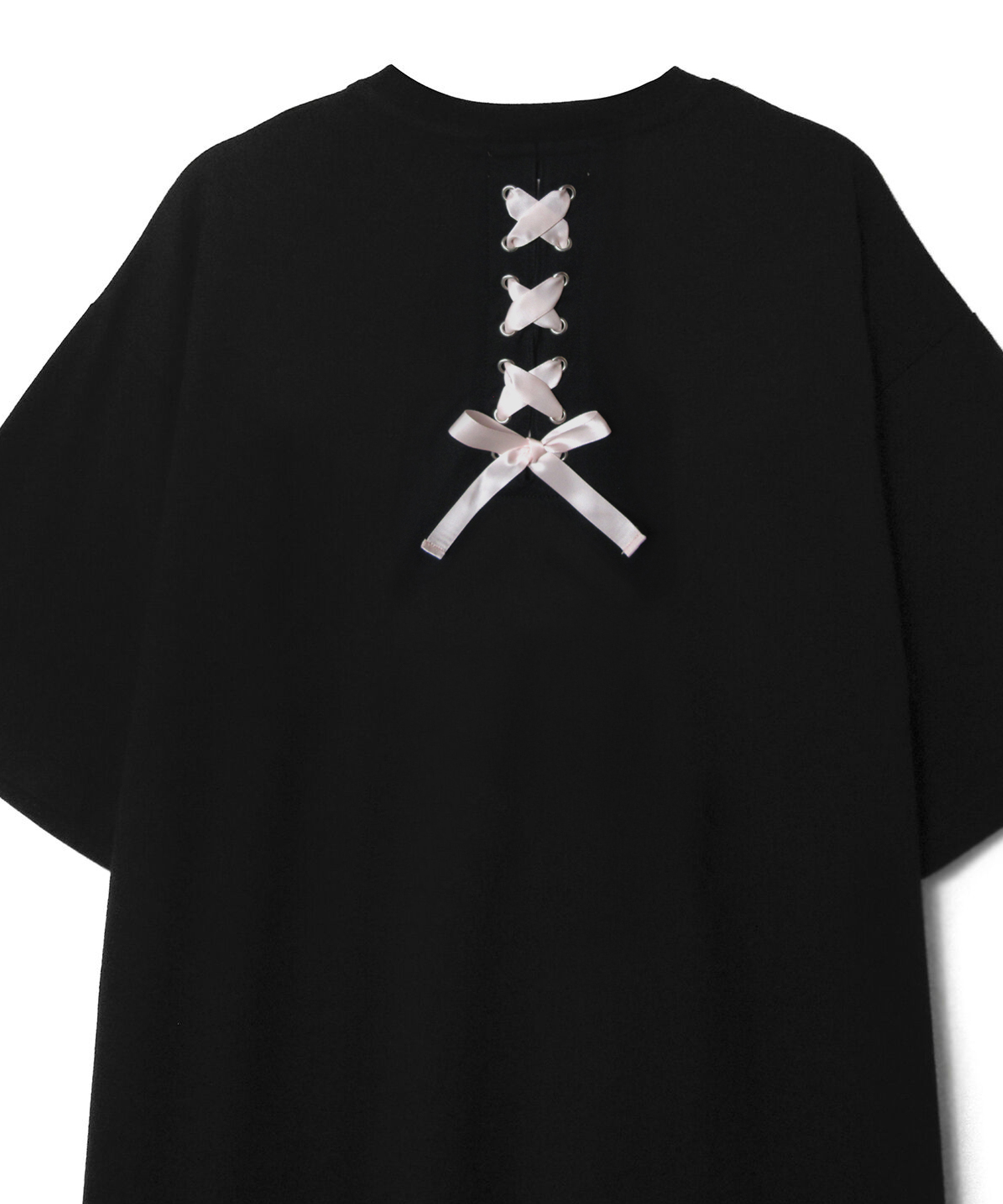 バックレースアップハニーTシャツ