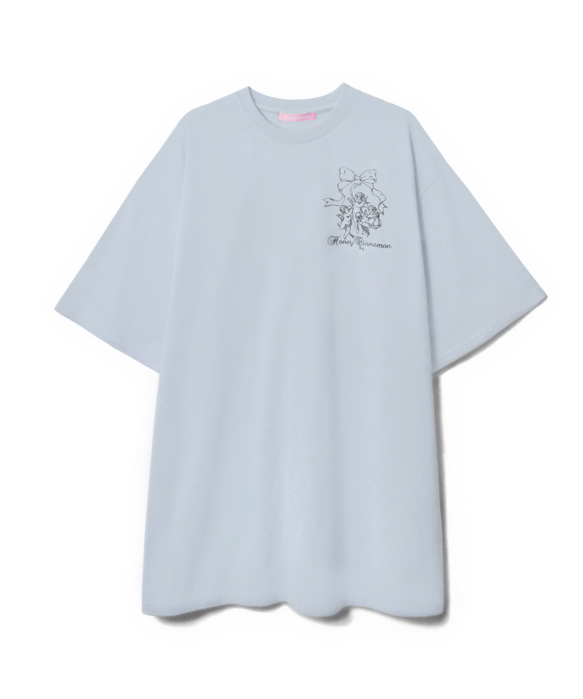 エンジェルリボンラメプリントTシャツ