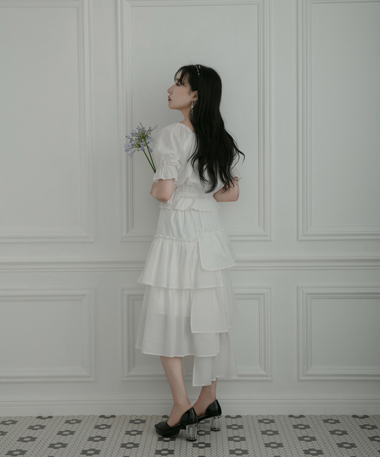 ギャザーリボントップスSET