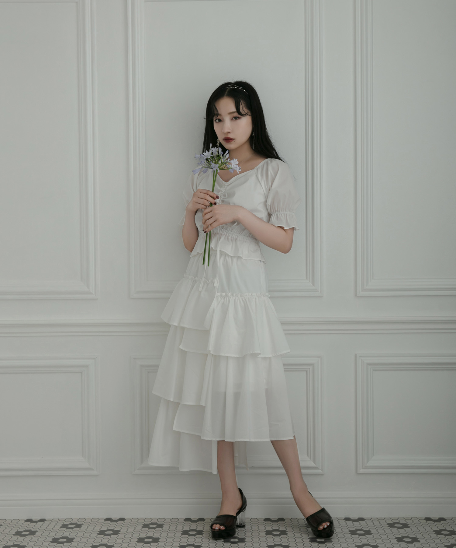 ギャザーリボントップスSET