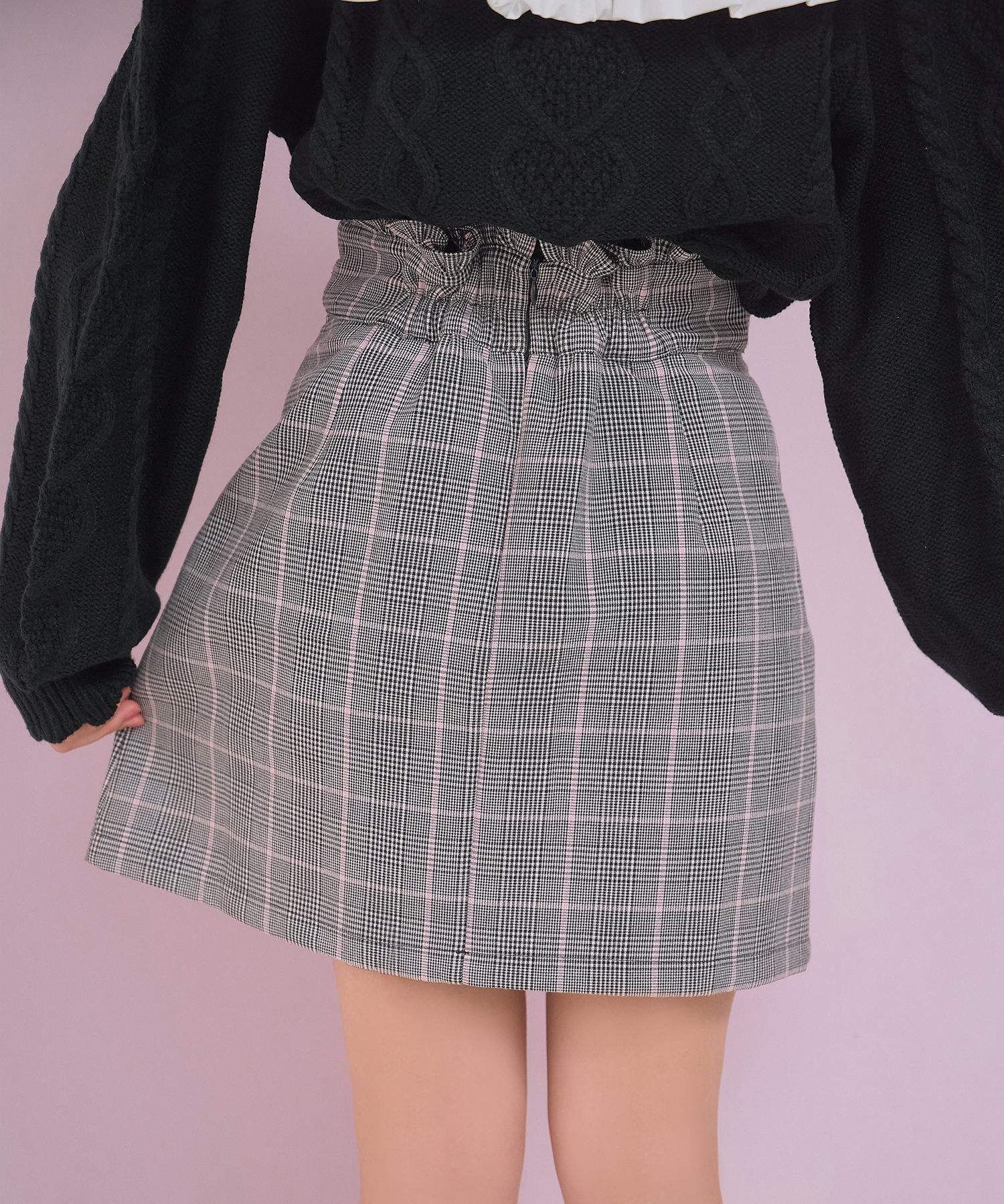 サイドベルト台形スカート