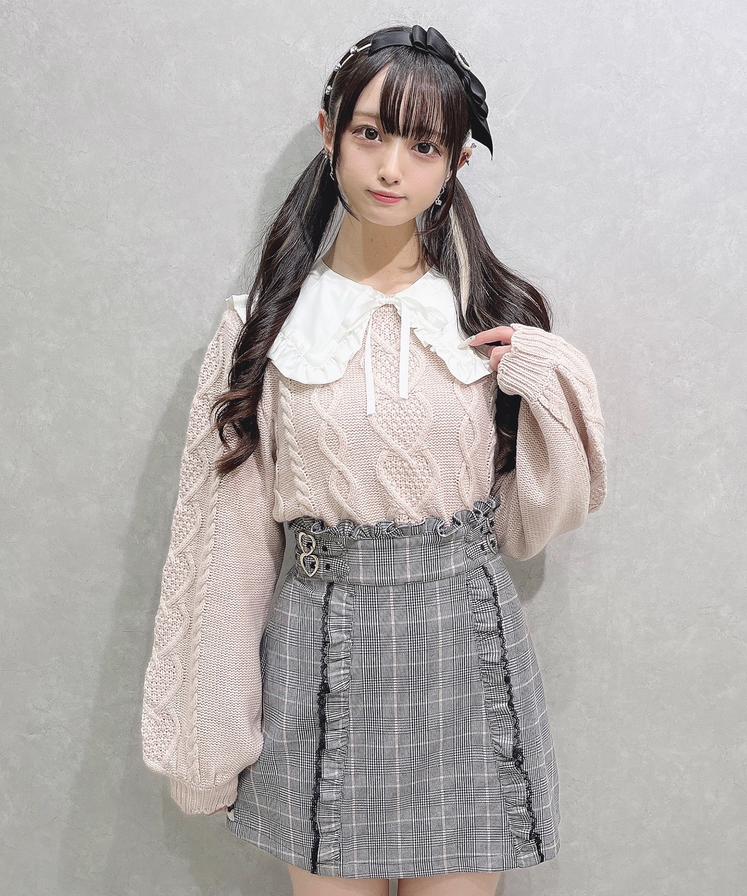 サイドベルト台形スカート