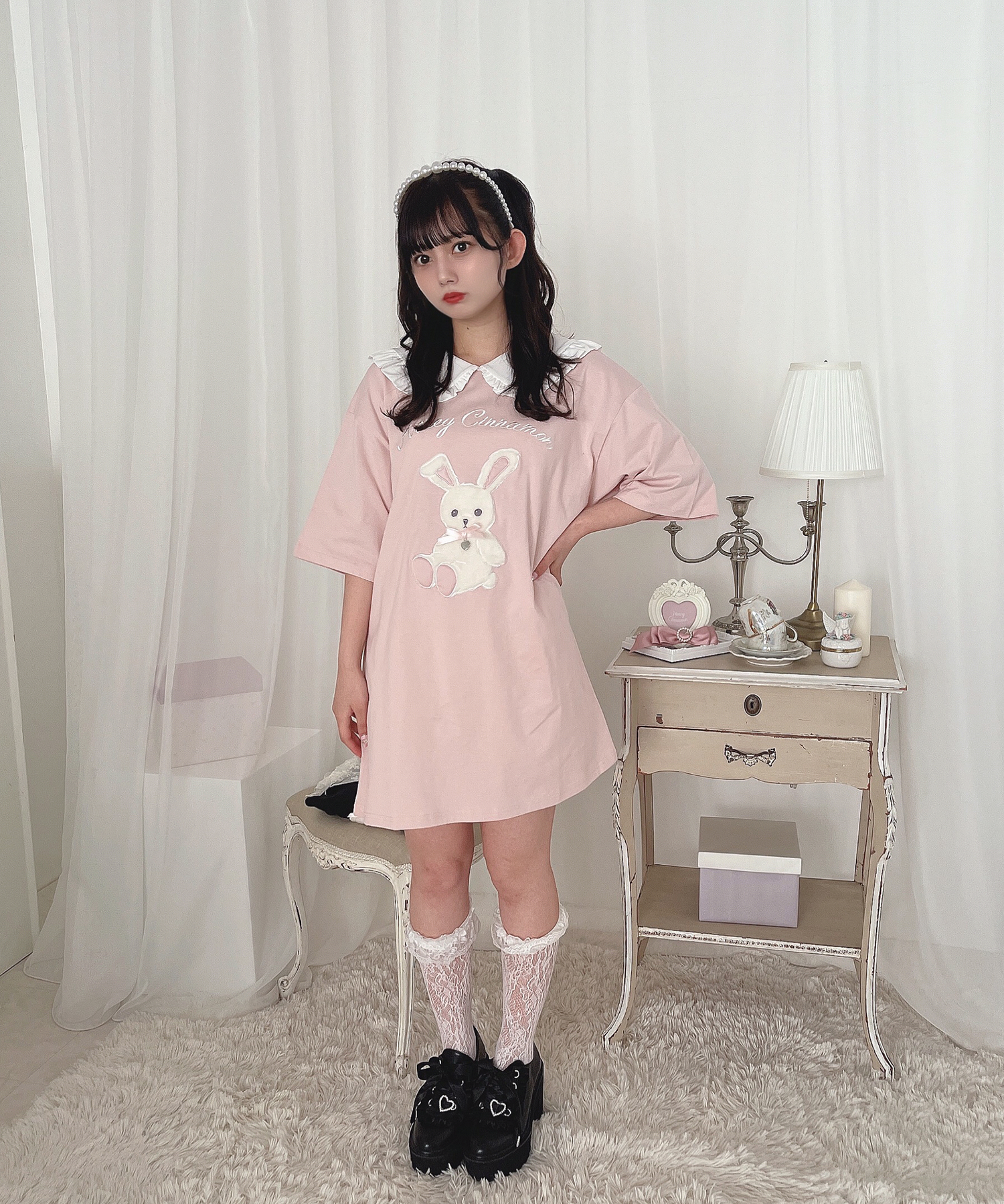 丸衿ハニーアップリケTシャツ – BUNNY APARTMENT