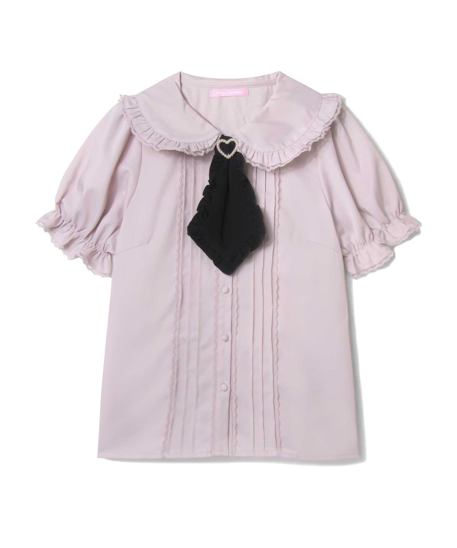 フリルネクタイブラウス