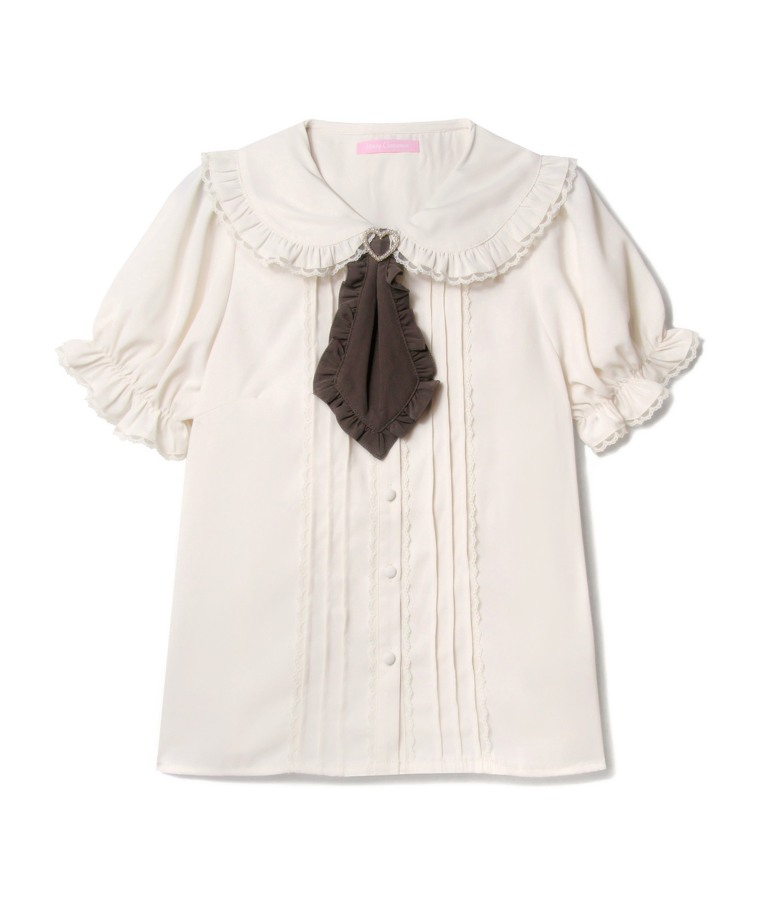 フリルネクタイブラウス