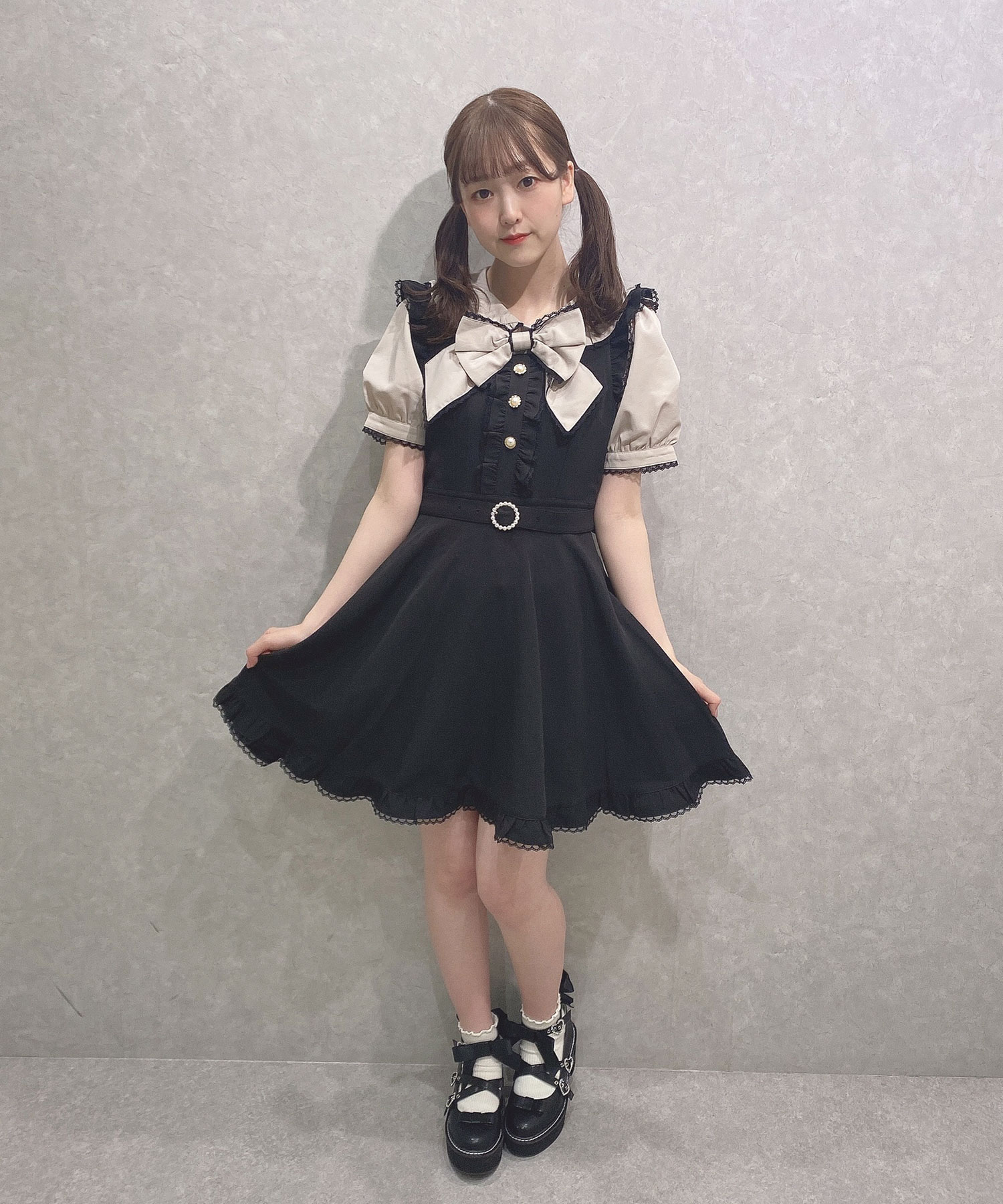 ハニーミュウ ビッグリボンアンサンブルトップス free size 🎀𝐻𝑂𝑁𝐸𝑌𝑀𝐸𝑊 𝑇𝑤𝑖𝑛 𝐿𝑜𝑜𝑘🩶 ♡item♡ ビッグリボン