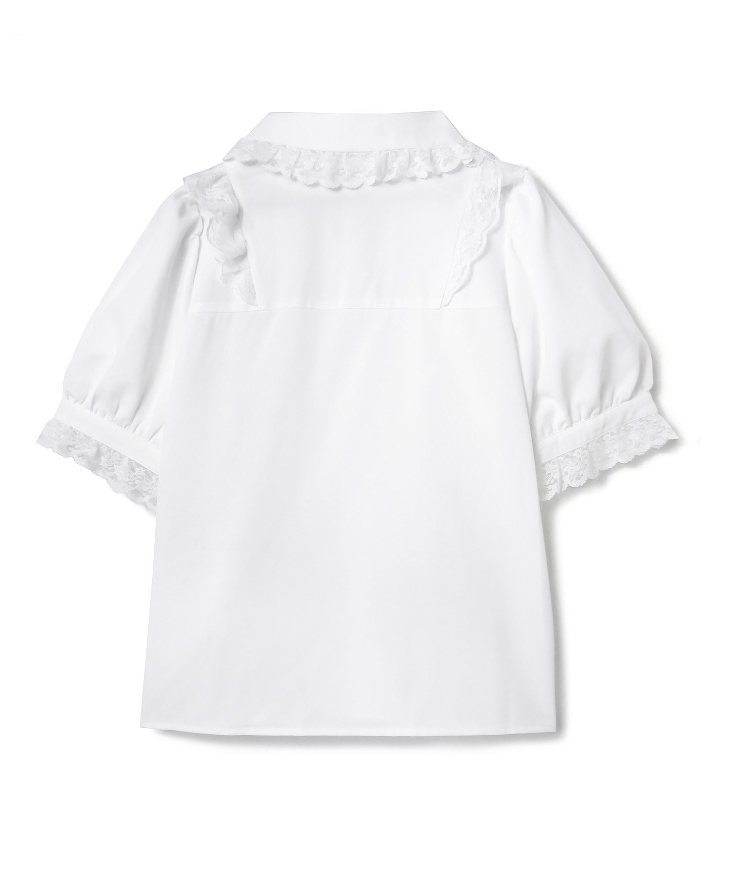 レースフリルリボントップス