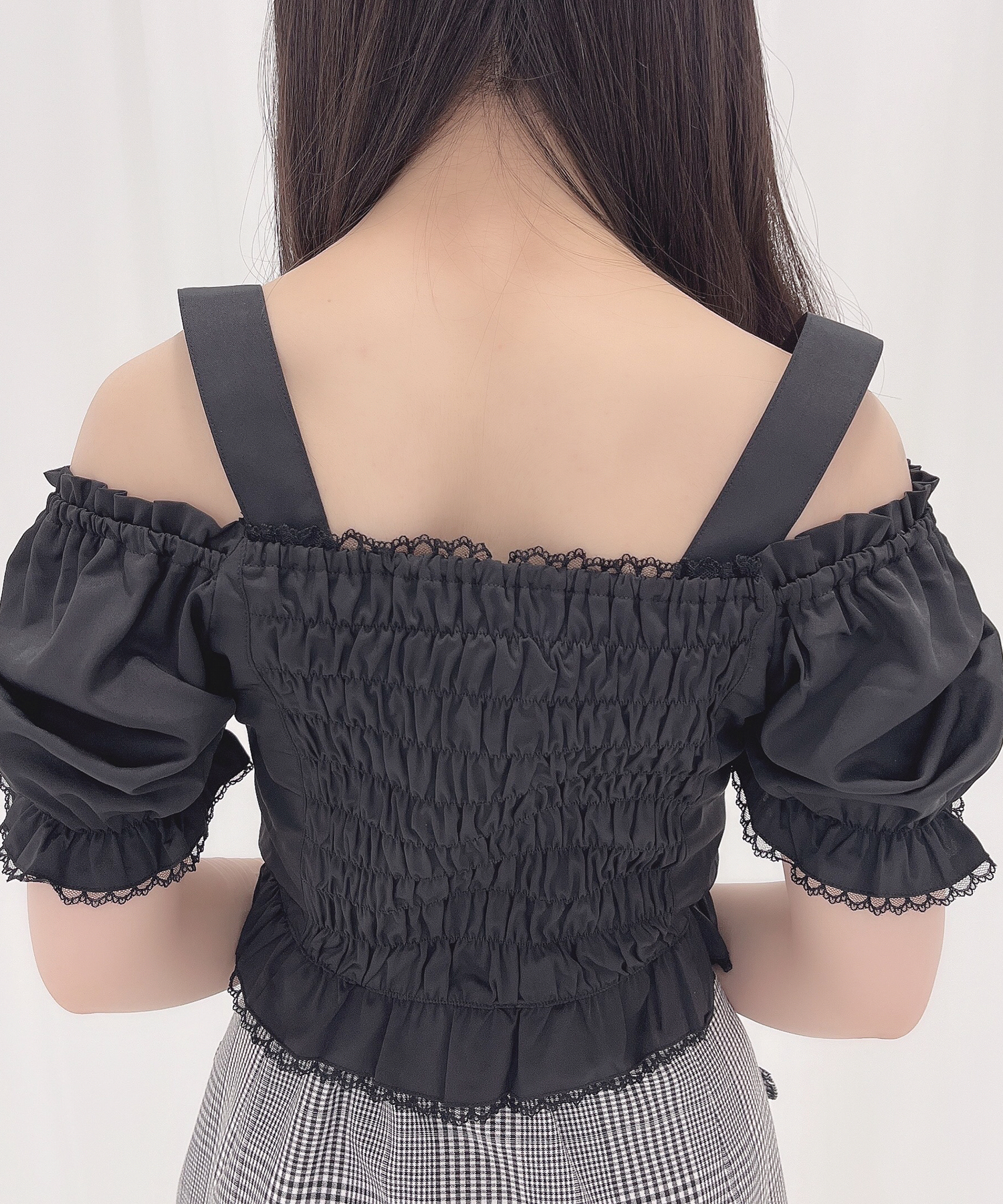 肩ベルトブラウス