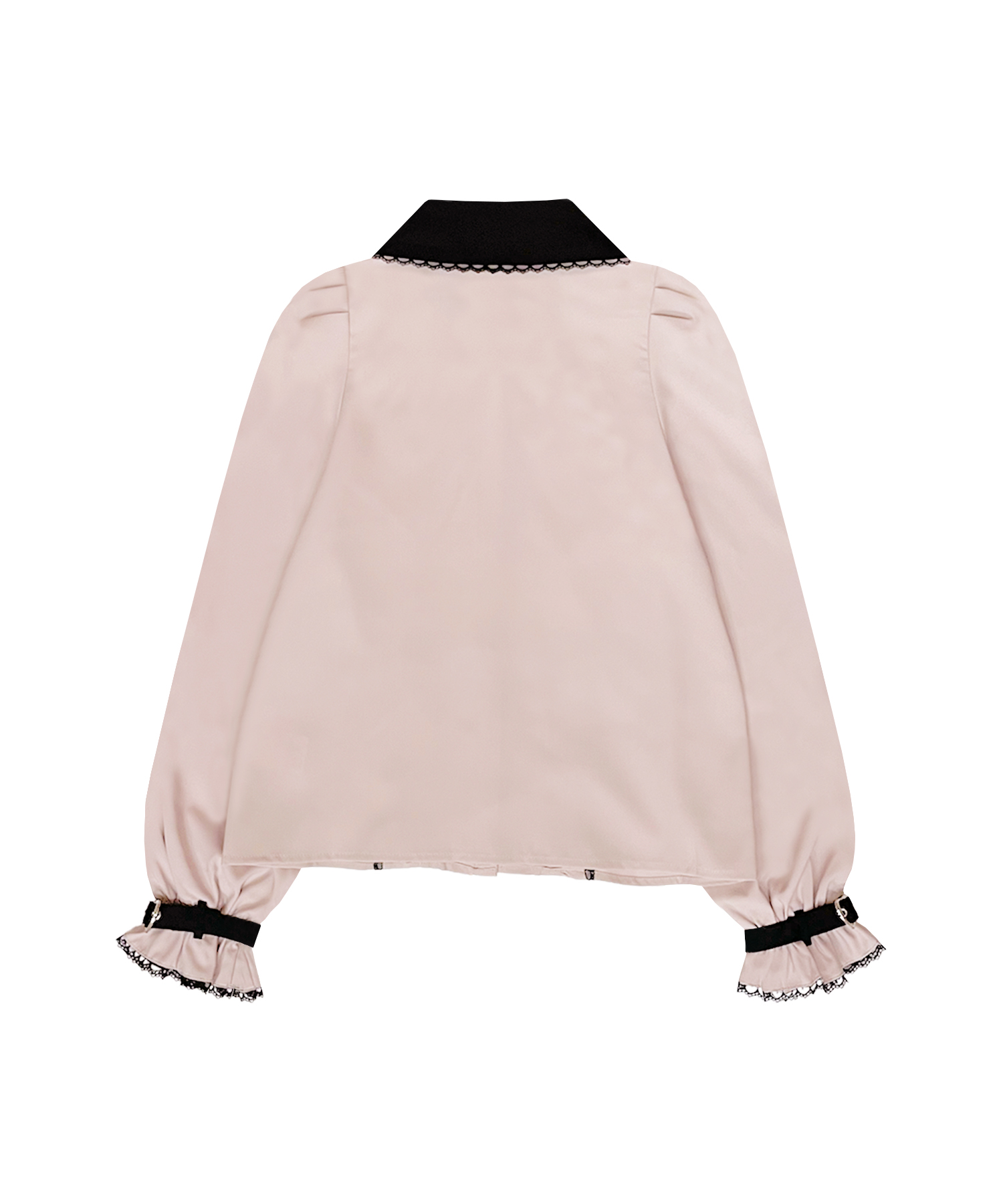 袖口ベルト配色ブラウス