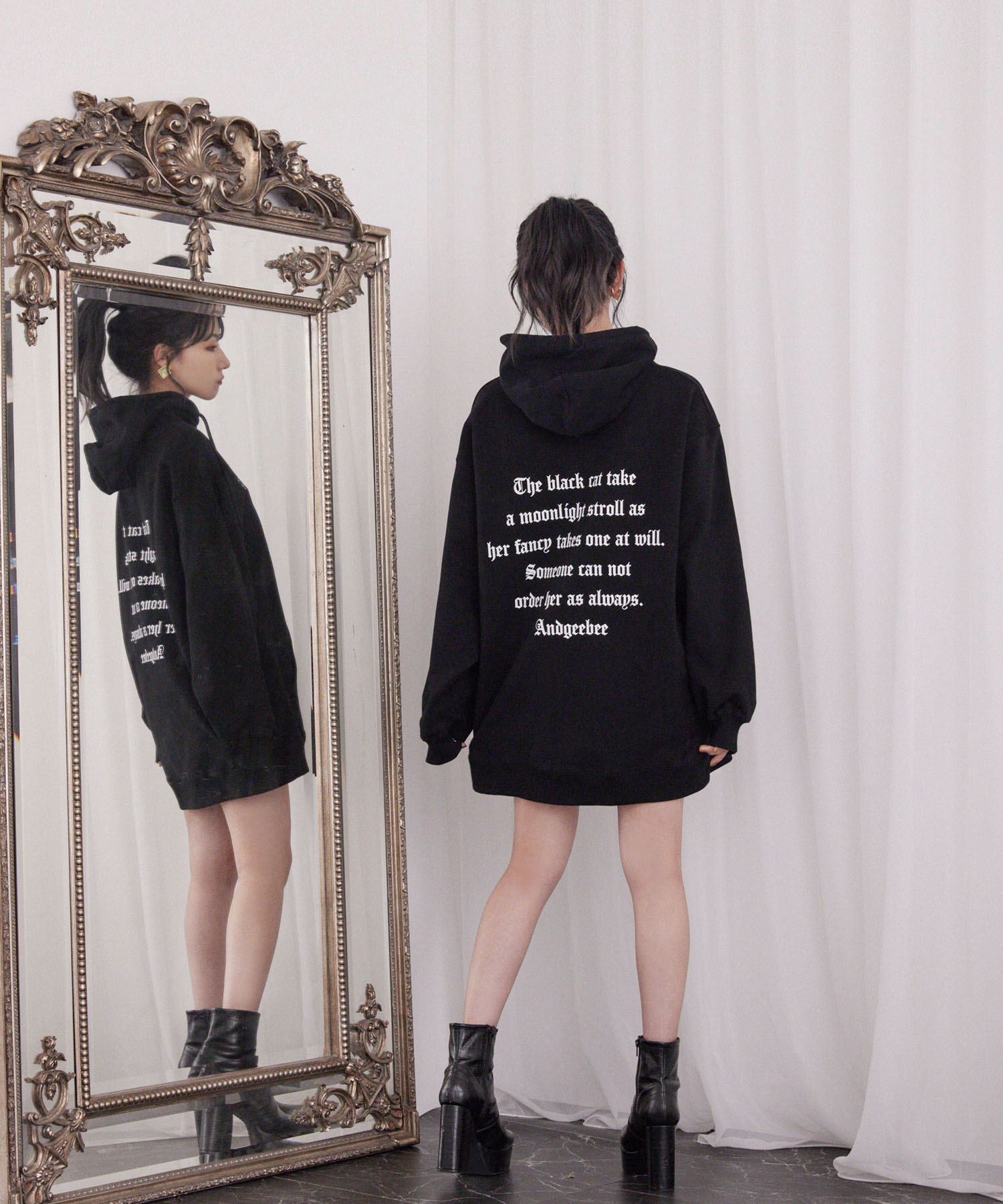 UNISEXキャットプルパーカー