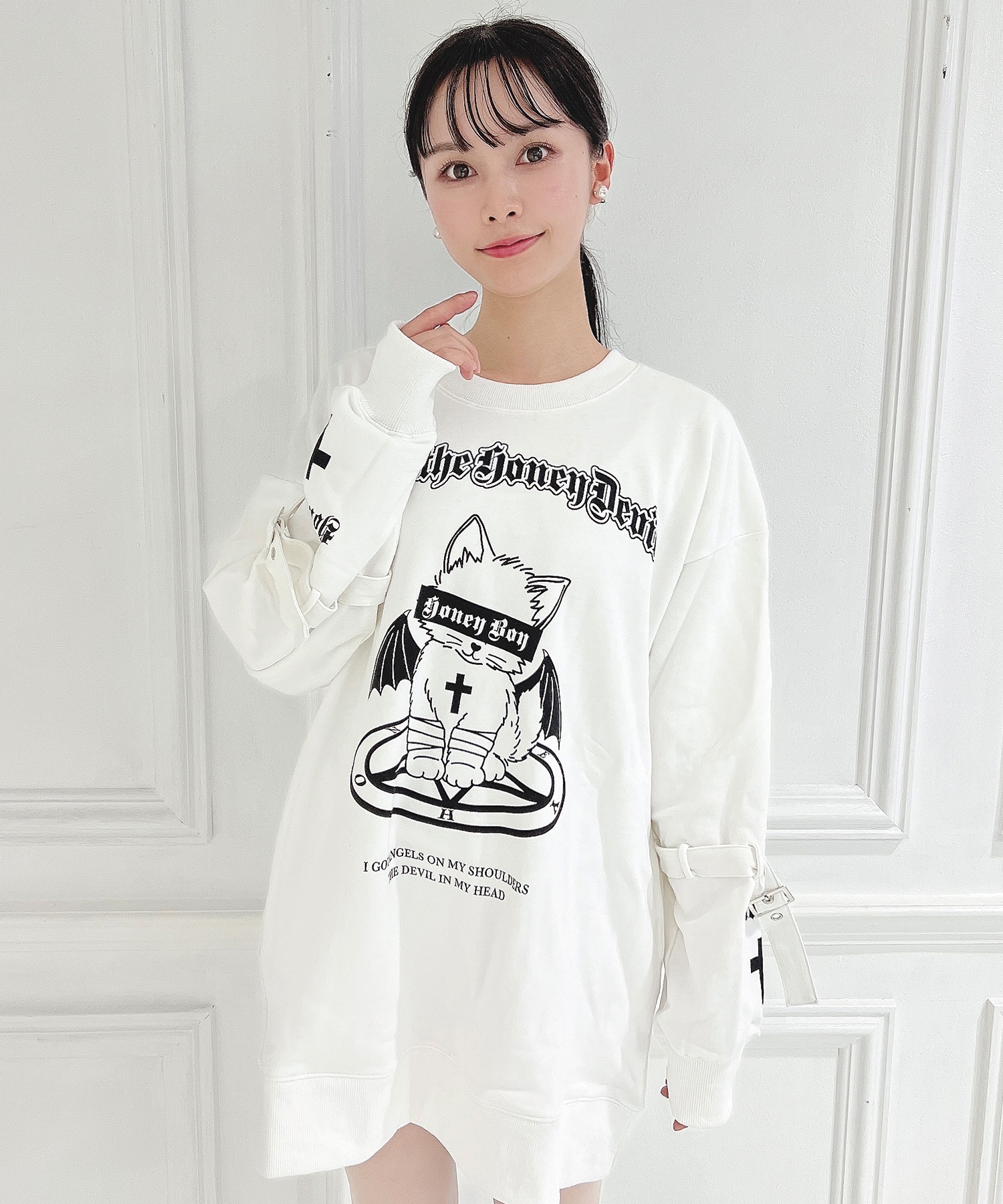 リボンニーハイレッグウォーマー》WHITE | HIDOLATRAL THEODOL