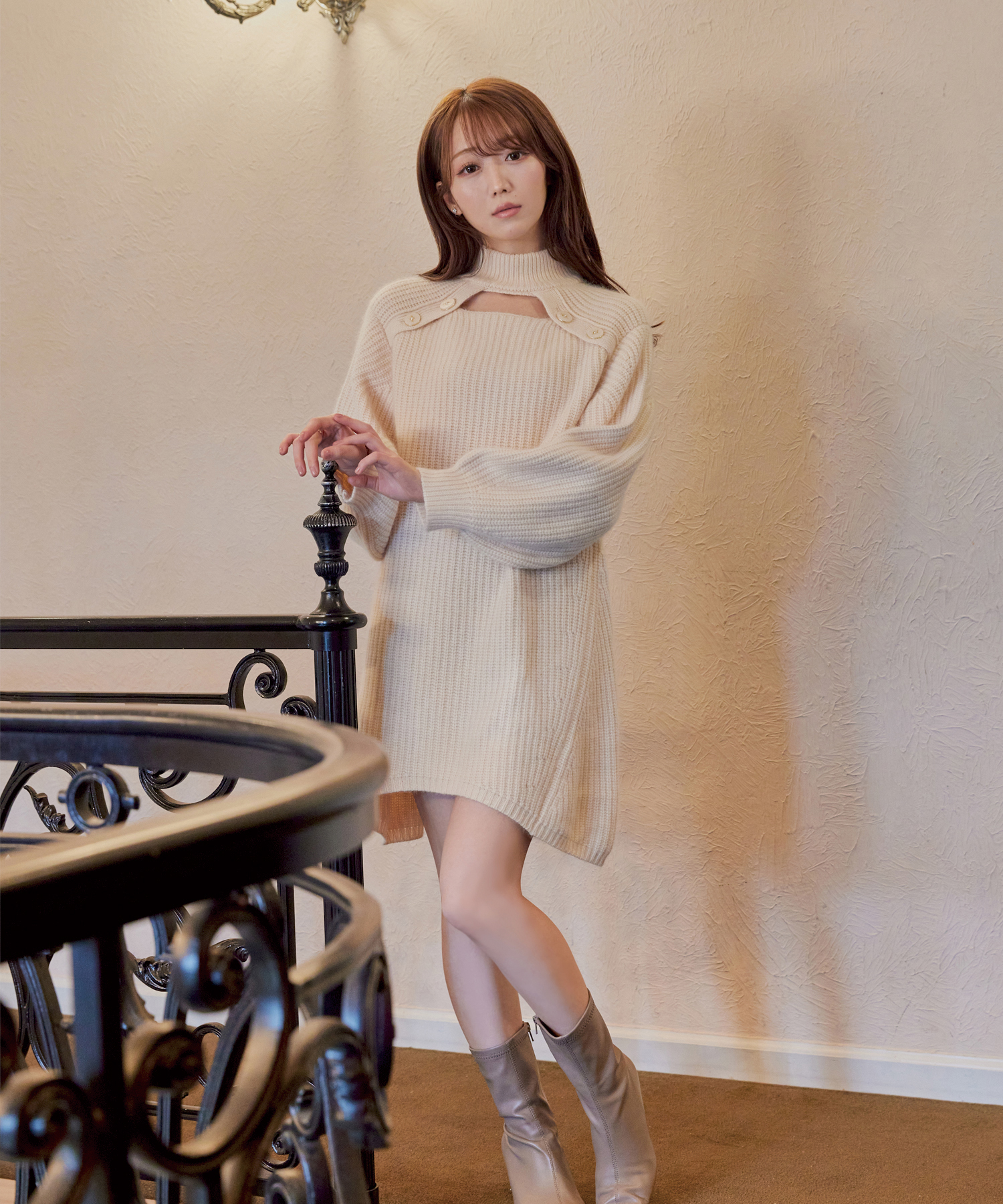 feathery knit onepiece