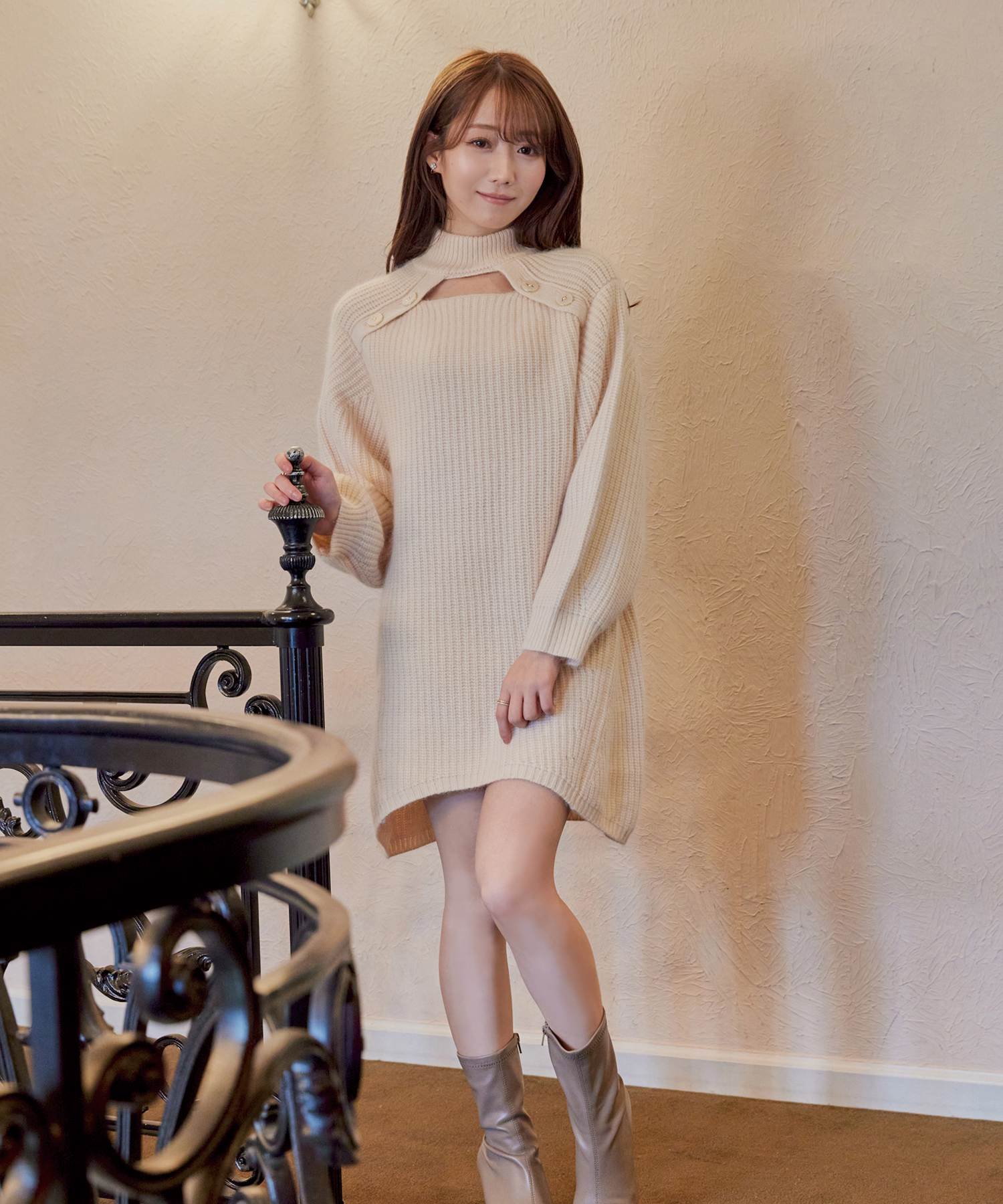 Rosé Muse ニットワンピ fethery knit onepiece