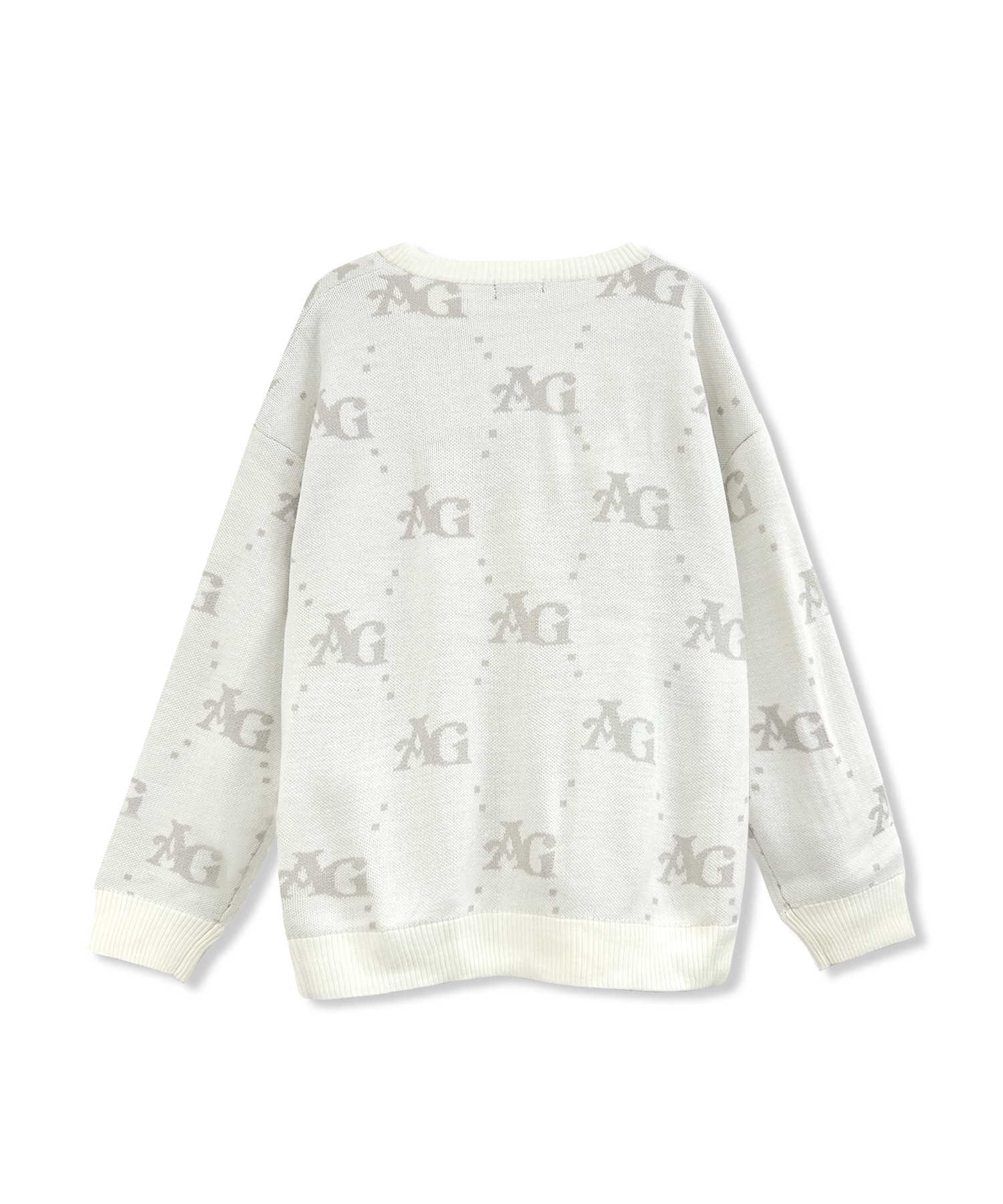 UNISEXロゴジャガードカーデ