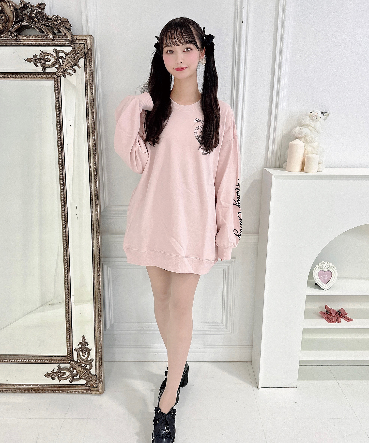 トレーナー スウェット CHERRY BLOSSOM PHOTO PRINT SWEAT レディース メンズ SITRY トレーナー スウェット wide silhouette flower print