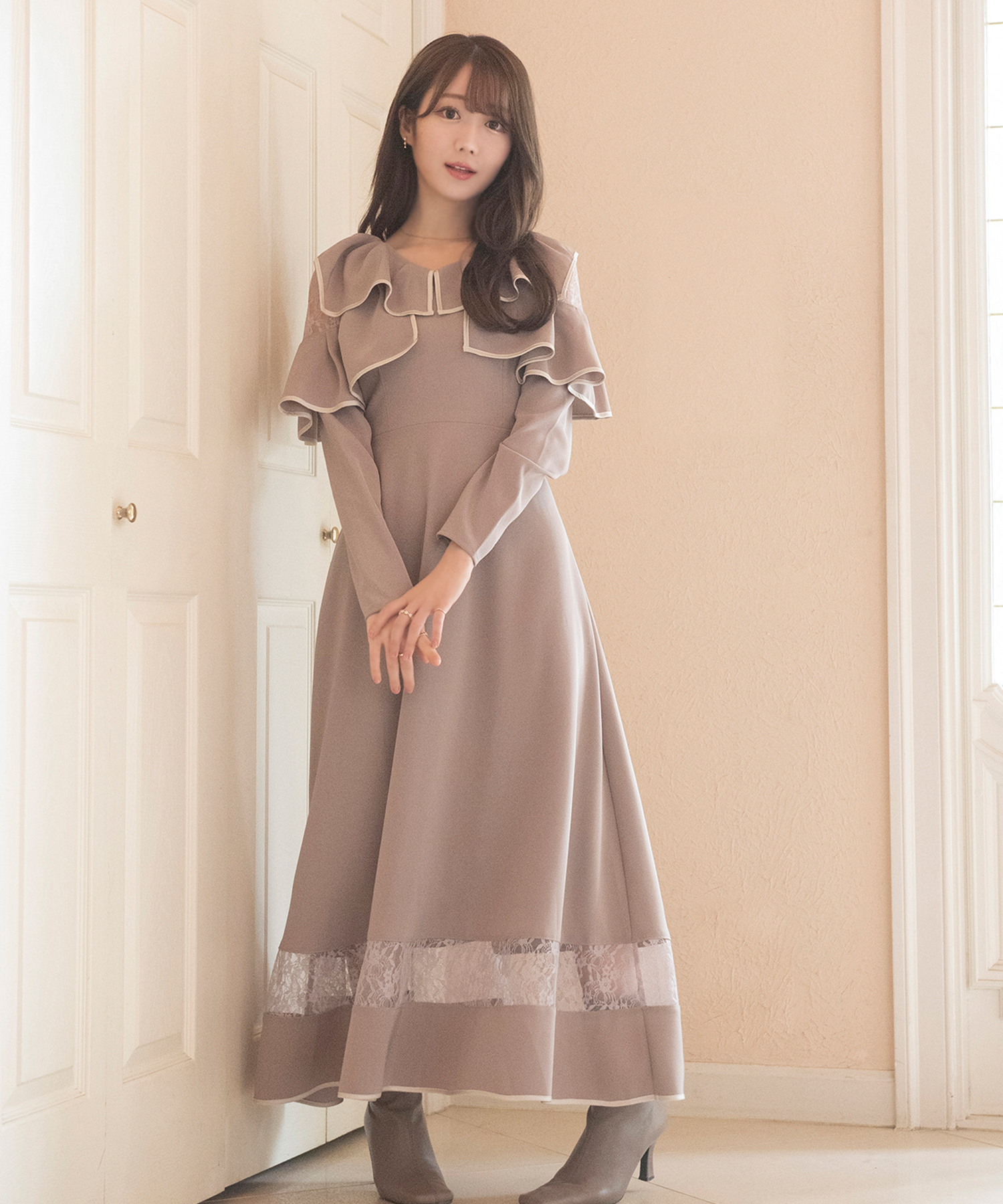 piping lace switching dress – BUNNY APARTMENT