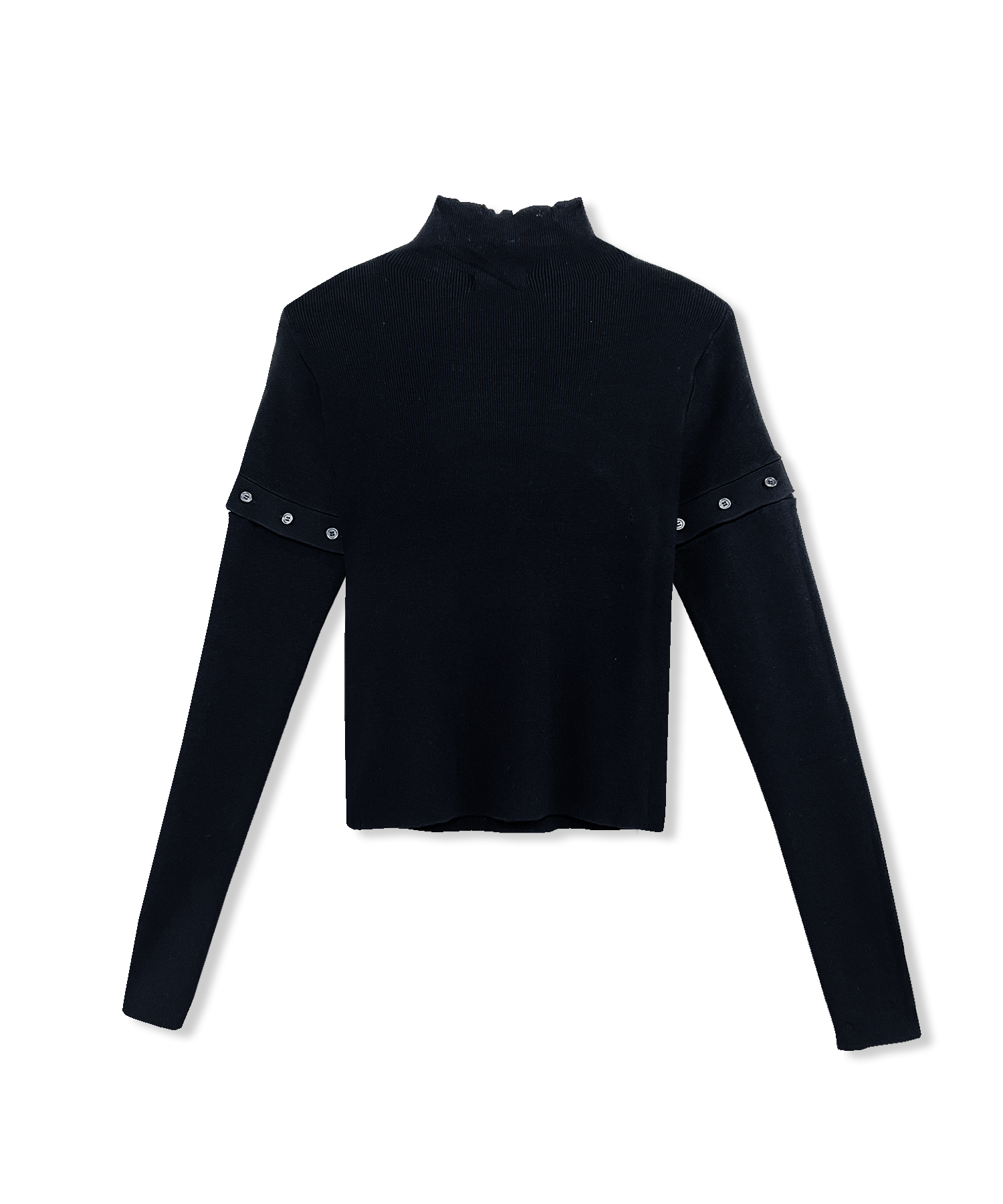 ボタンニットトップス