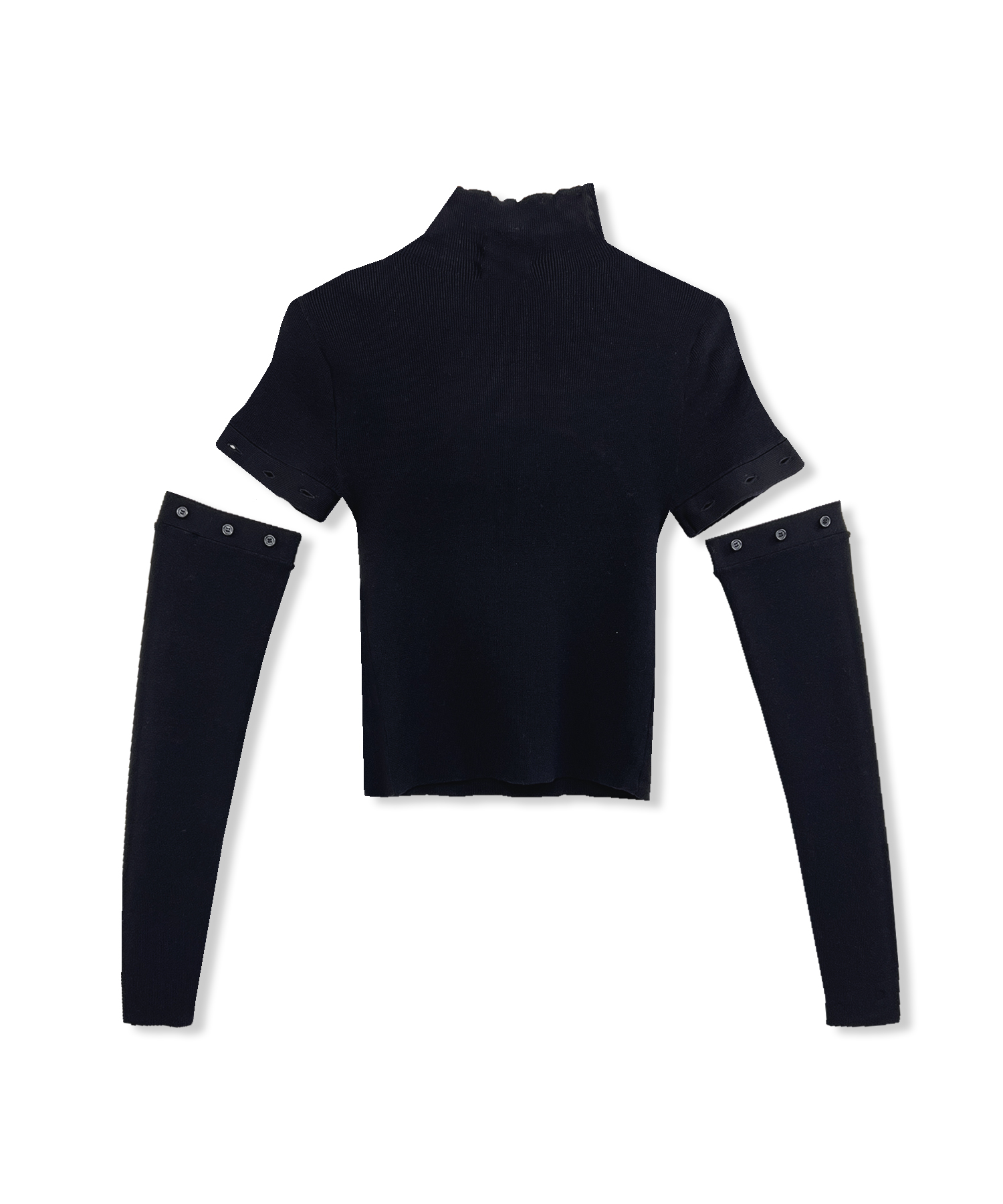 ボタンニットトップス