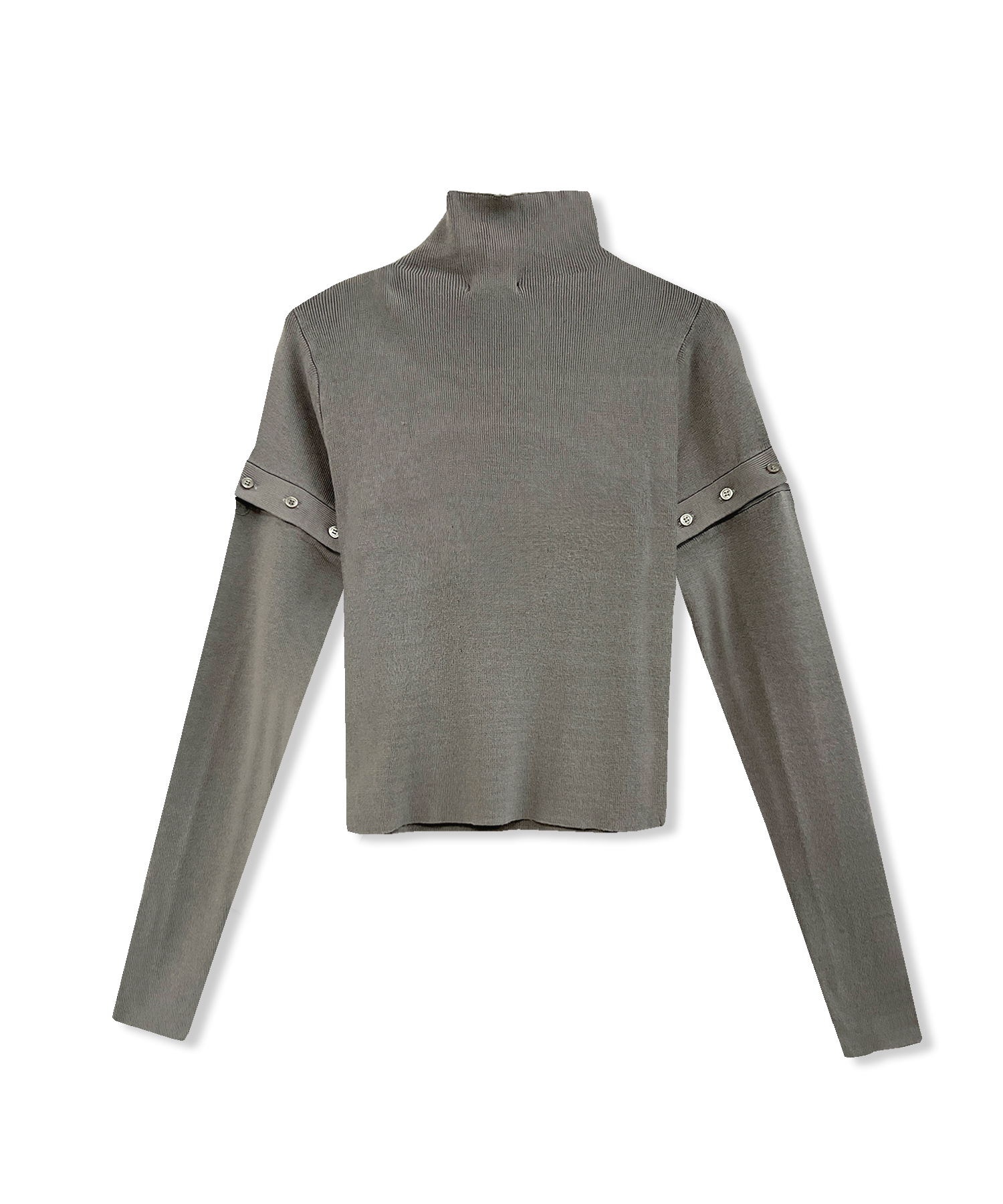 ボタンニットトップス